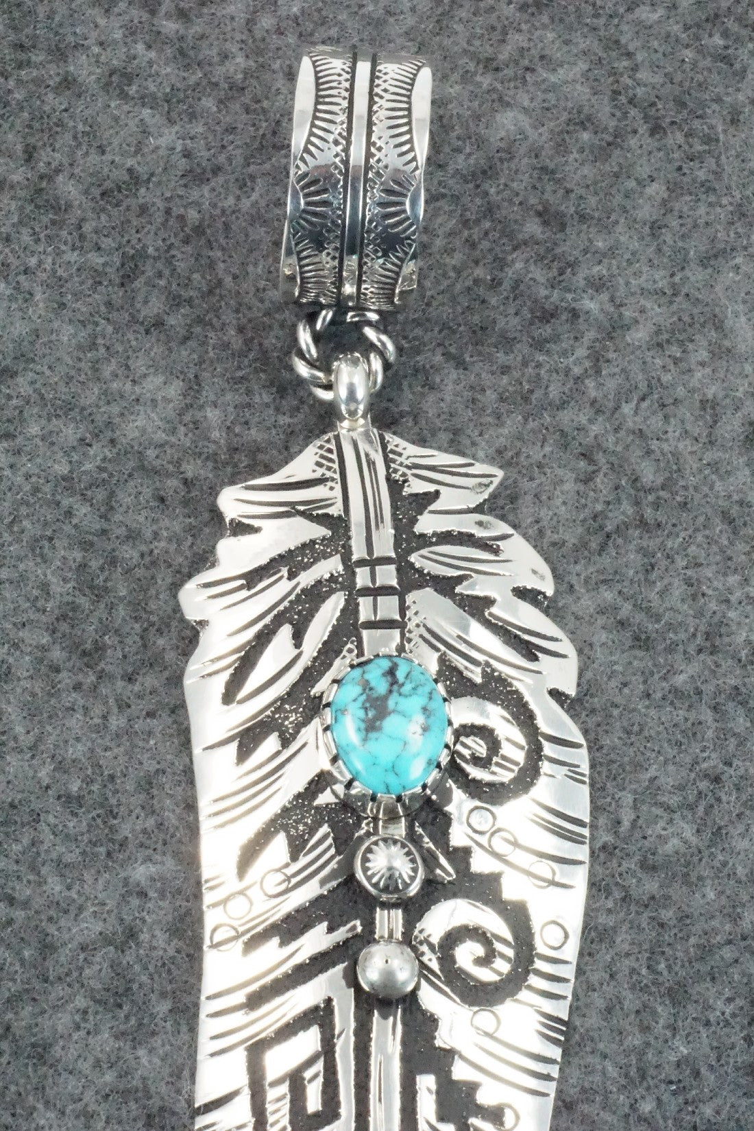 Turquoise & Sterling Silver Pendant - Richard Singer