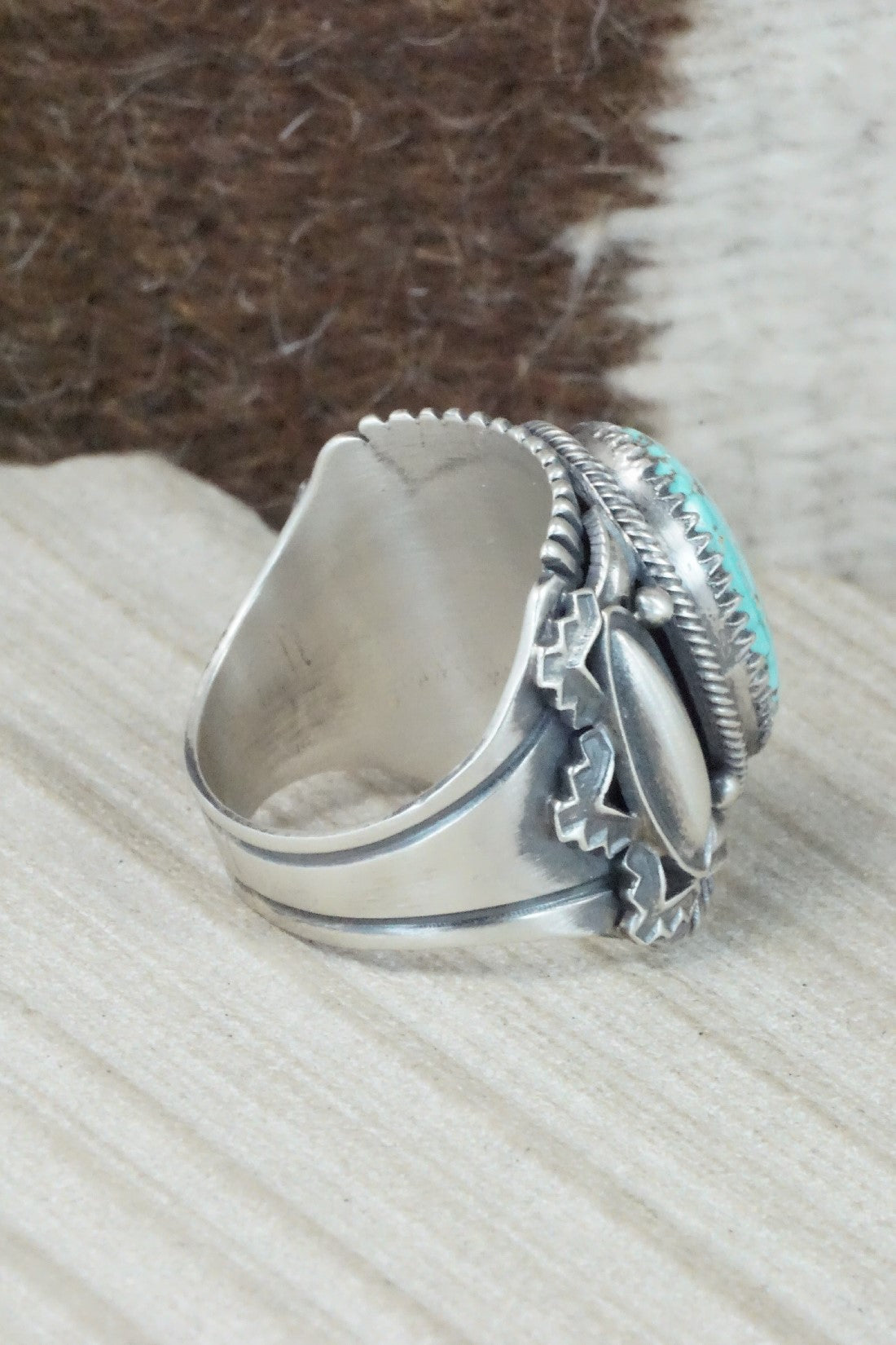 Turquoise & Sterling Silver Ring - Derrick Gordon - 12.5
