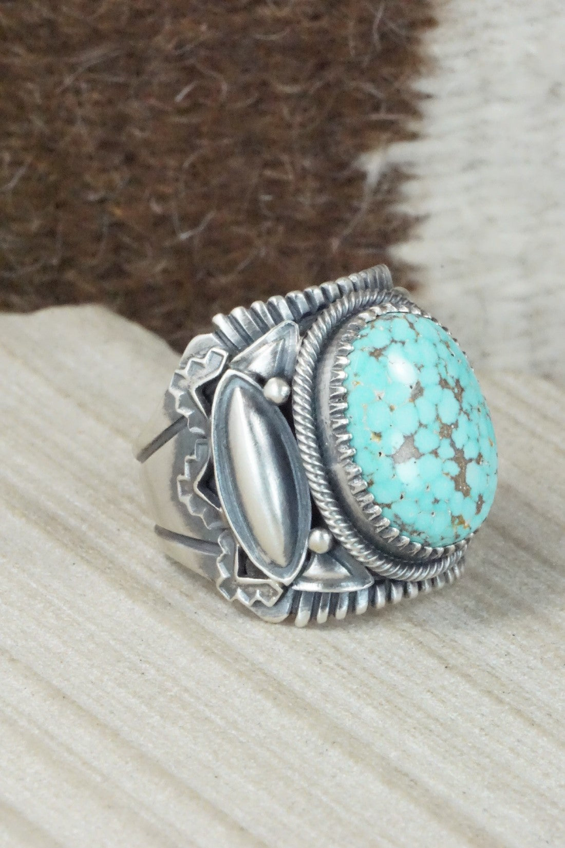 Turquoise & Sterling Silver Ring - Derrick Gordon - 12.5