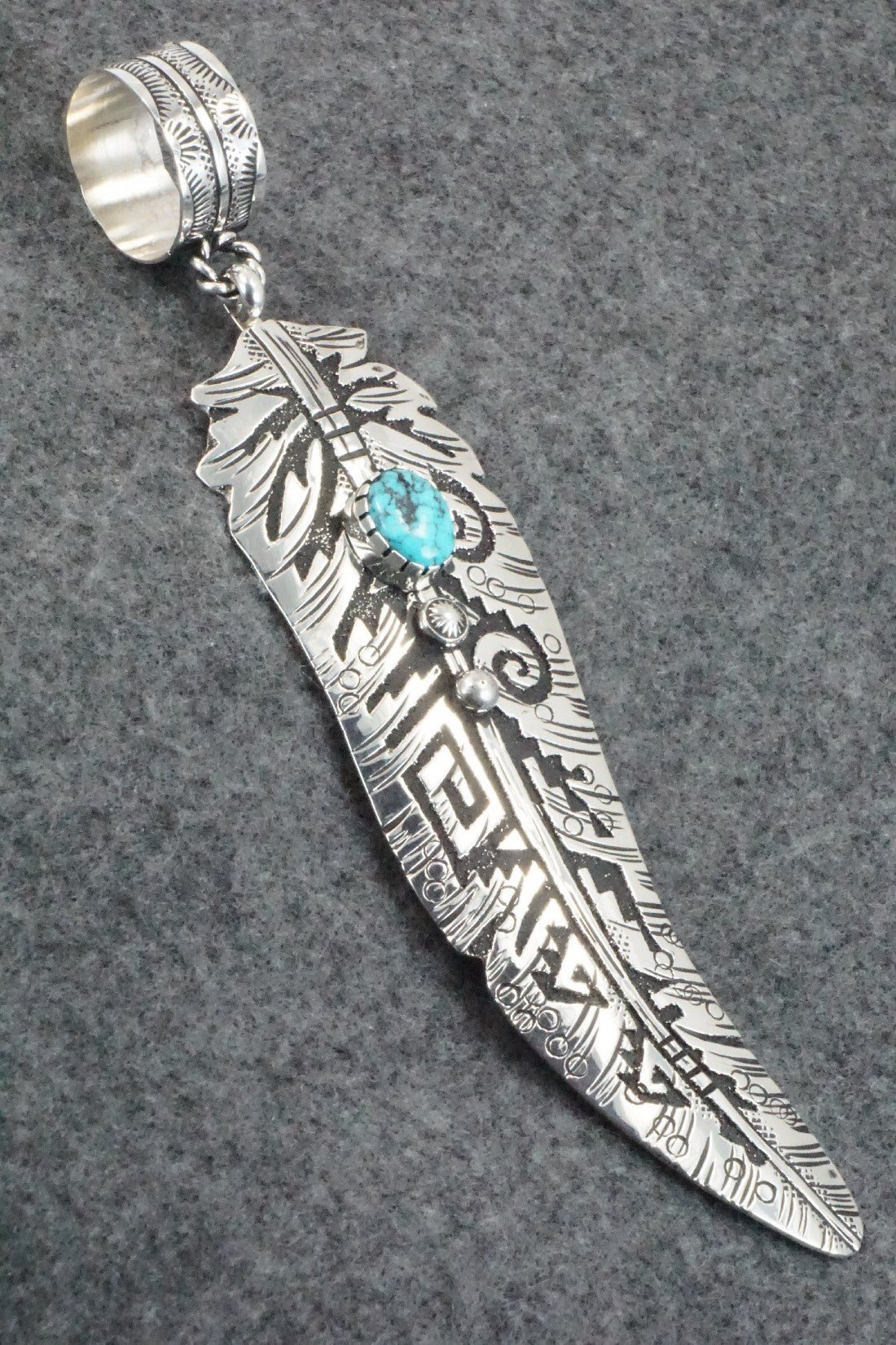 Turquoise & Sterling Silver Pendant - Richard Singer