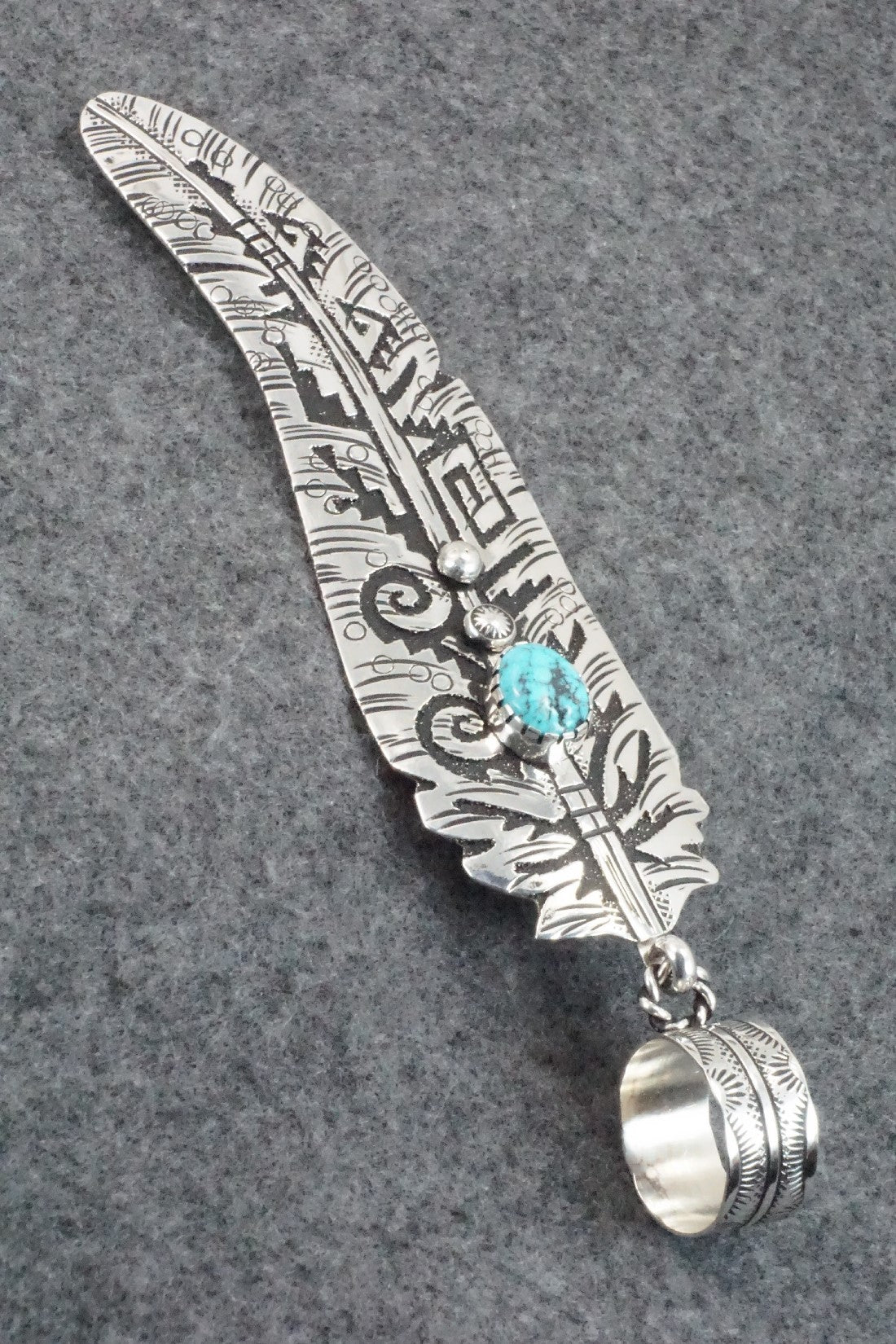 Turquoise & Sterling Silver Pendant - Richard Singer