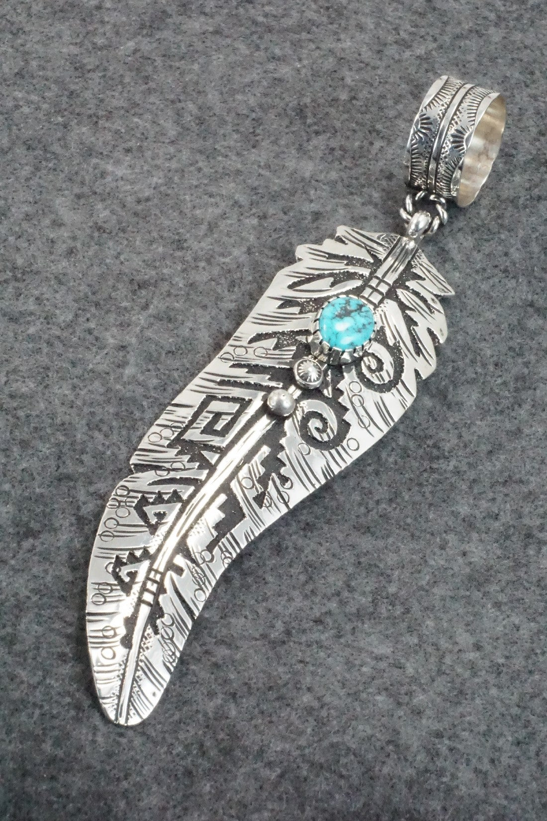 Turquoise & Sterling Silver Pendant - Richard Singer