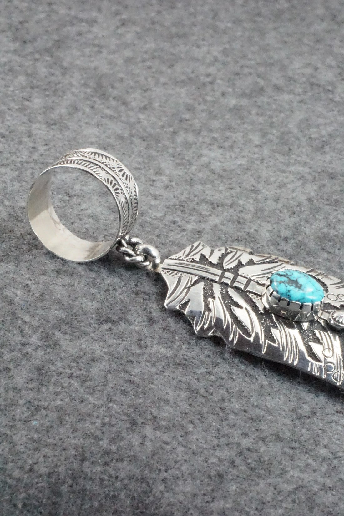 Turquoise & Sterling Silver Pendant - Richard Singer