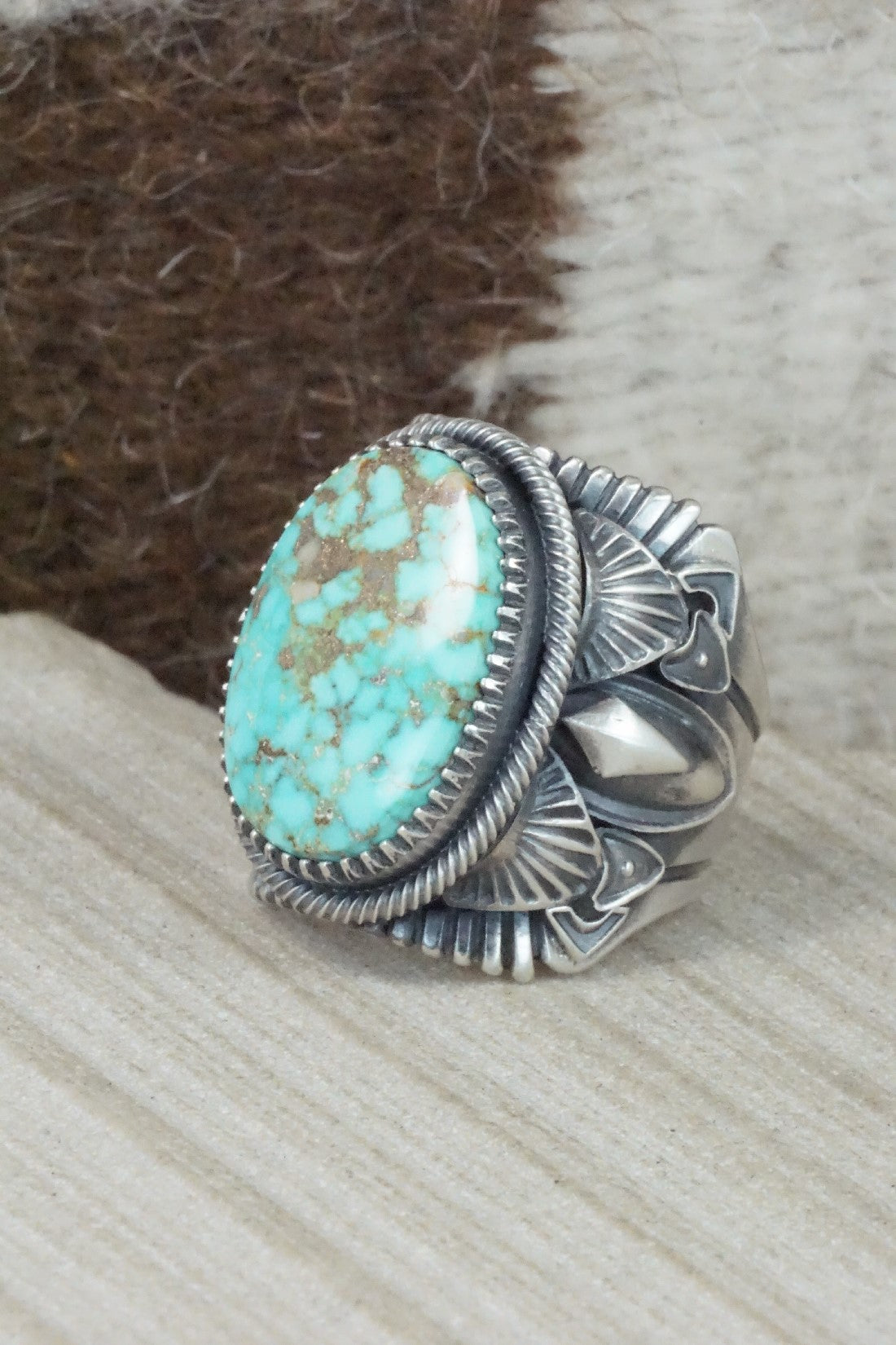 Turquoise & Sterling Silver Ring - Derrick Gordon - 10