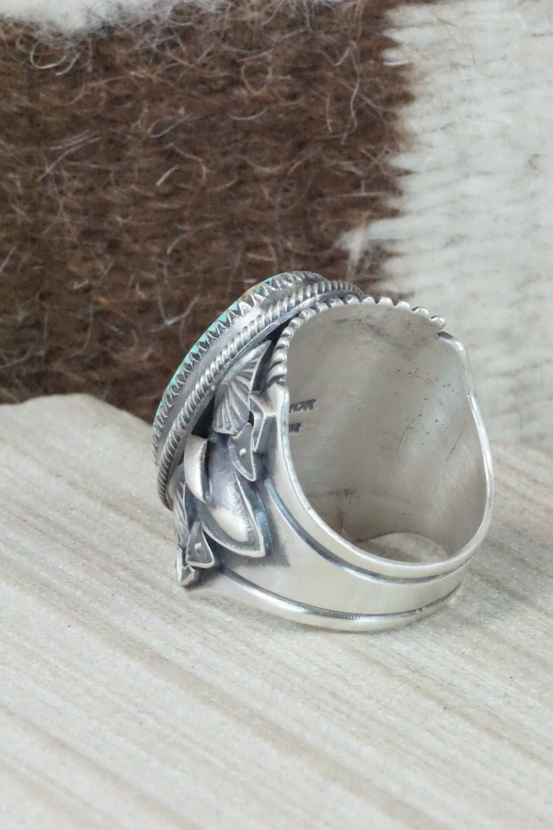 Turquoise & Sterling Silver Ring - Derrick Gordon - 10
