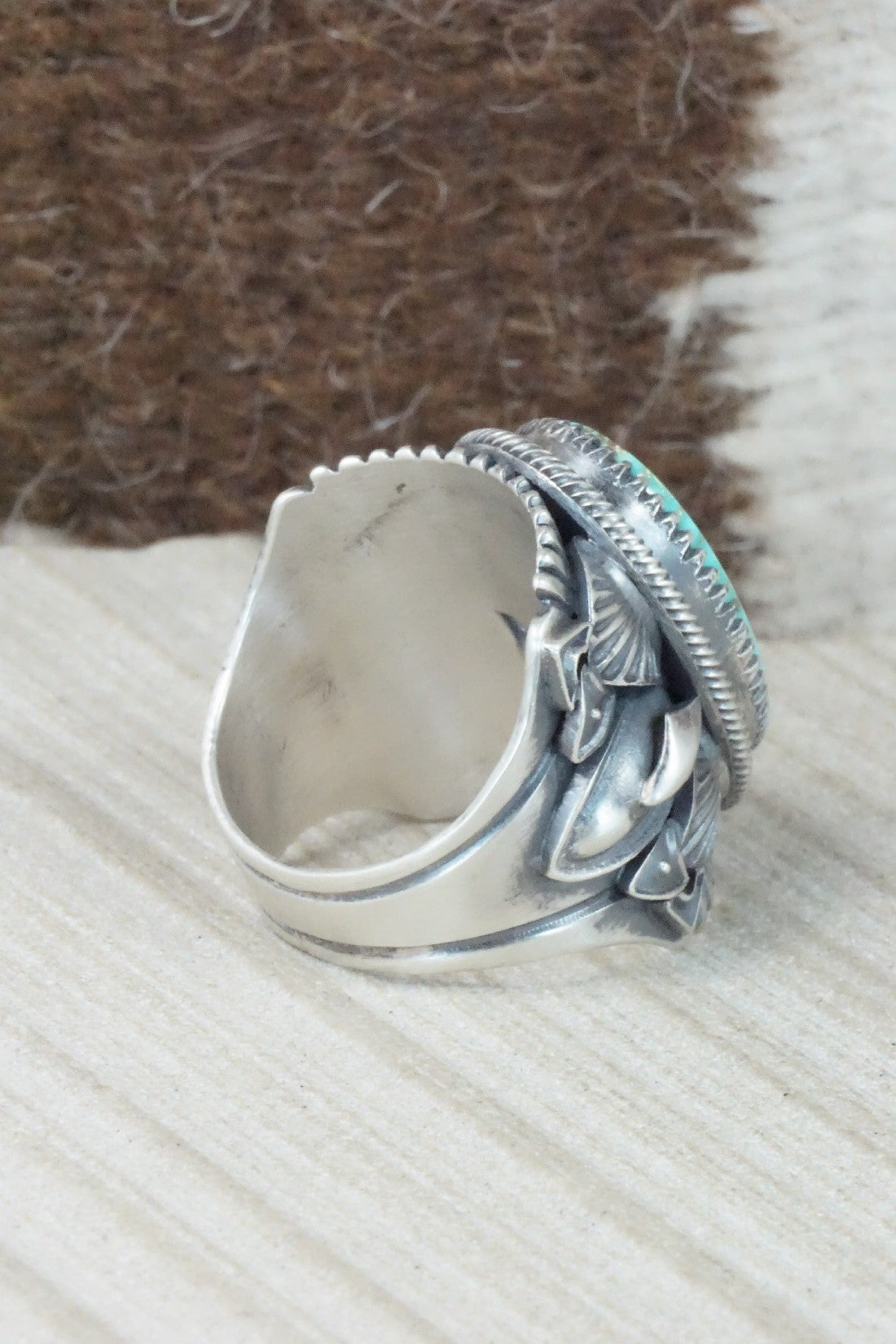 Turquoise & Sterling Silver Ring - Derrick Gordon - 10