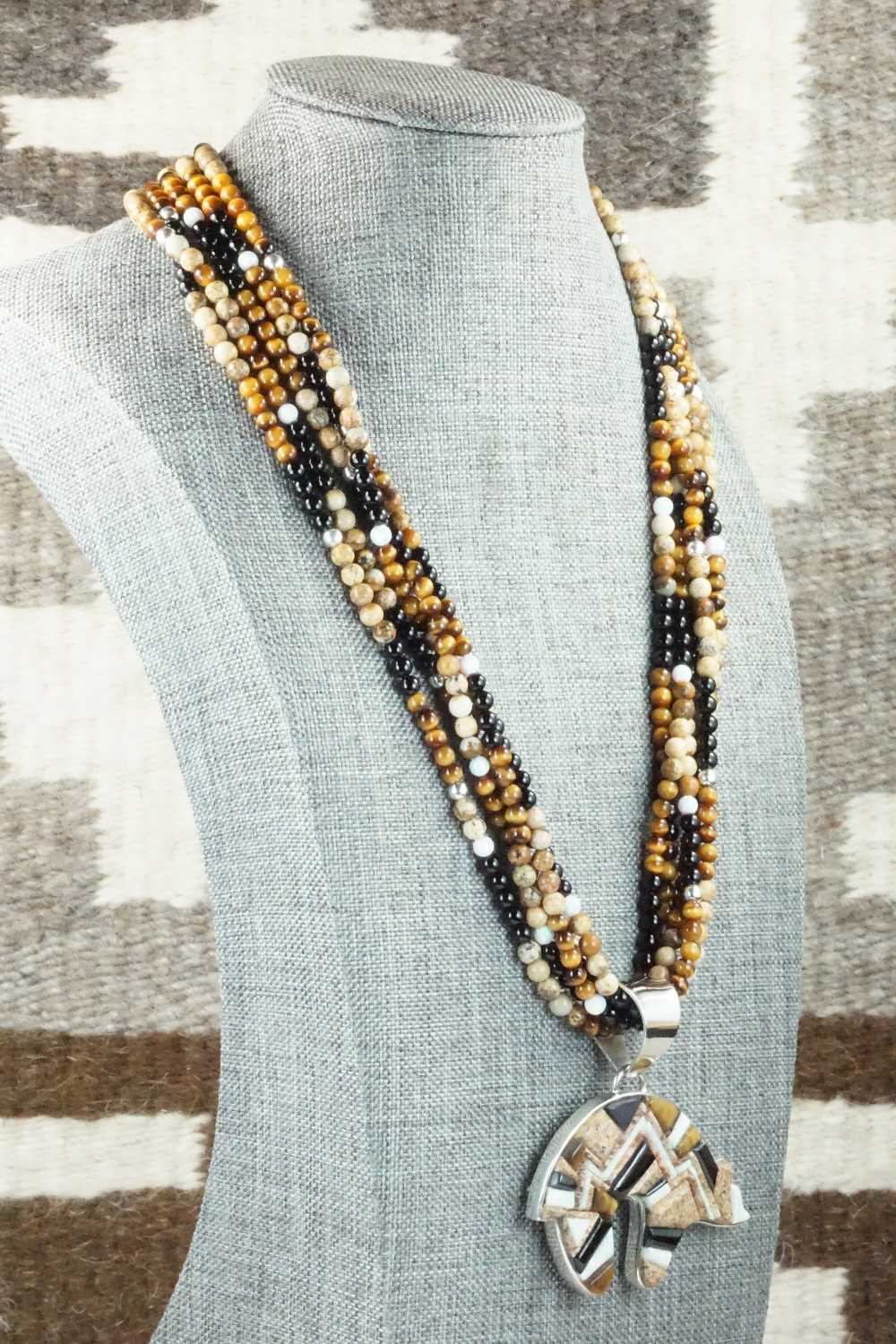 Multi Stone & Sterling Silver Necklace - Charlie Bowie
