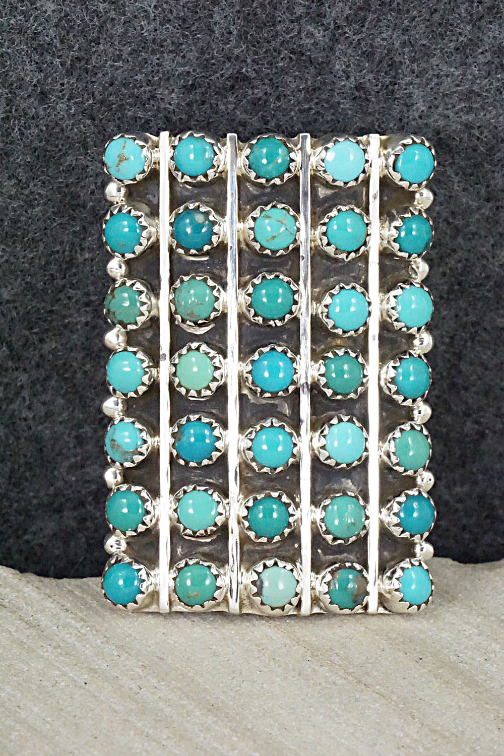 Turquoise & Sterling Silver Ring - Roberta Begay - Size 10