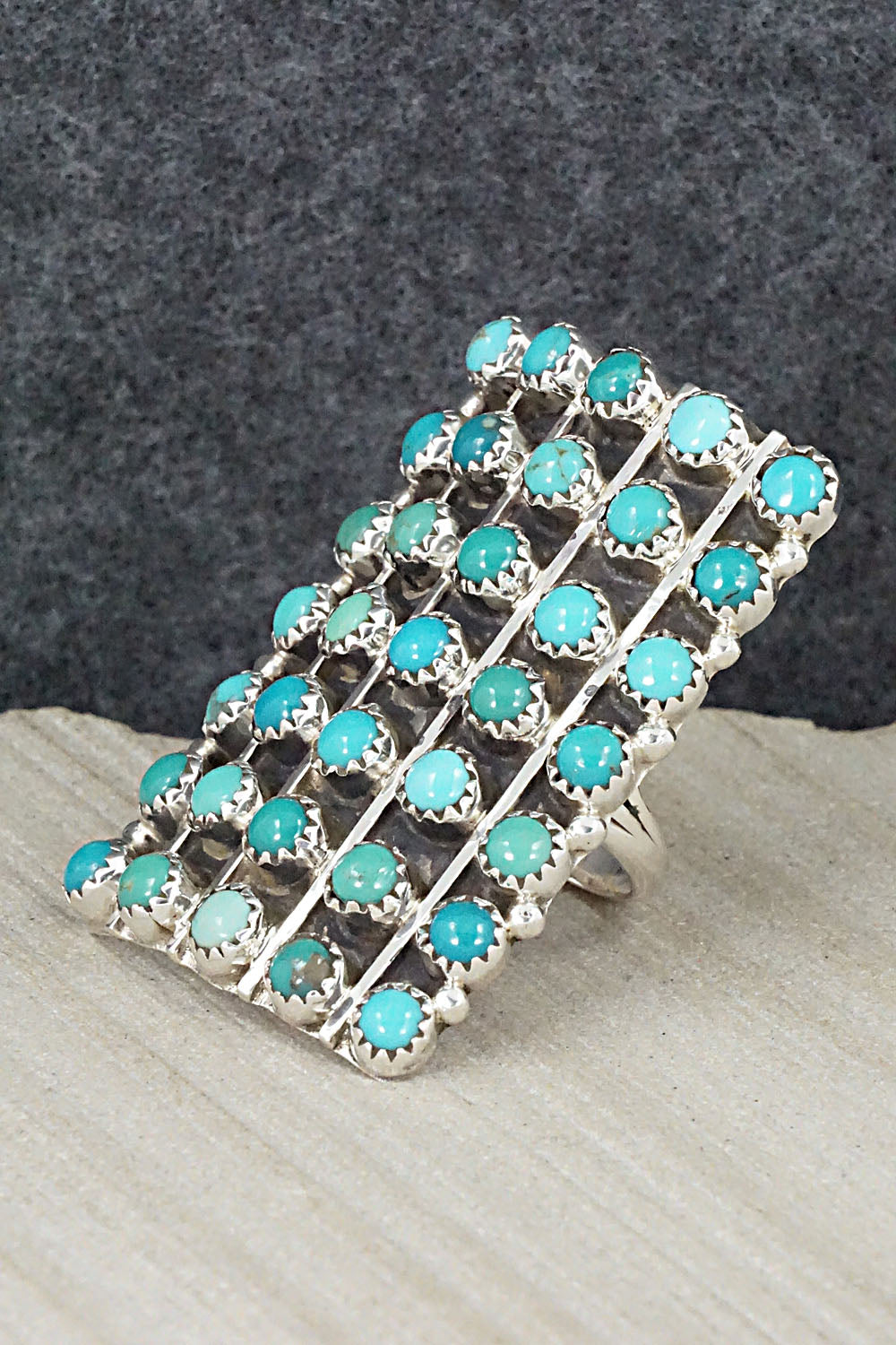 Turquoise & Sterling Silver Ring - Roberta Begay - Size 10