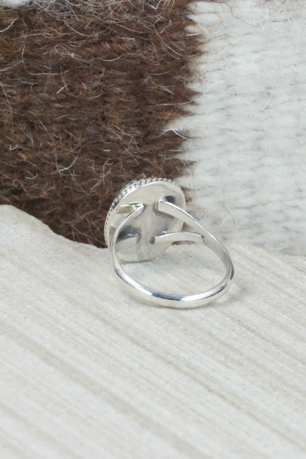 Turquoise & Sterling Silver Ring - Jamie Saunders - Size 6.5