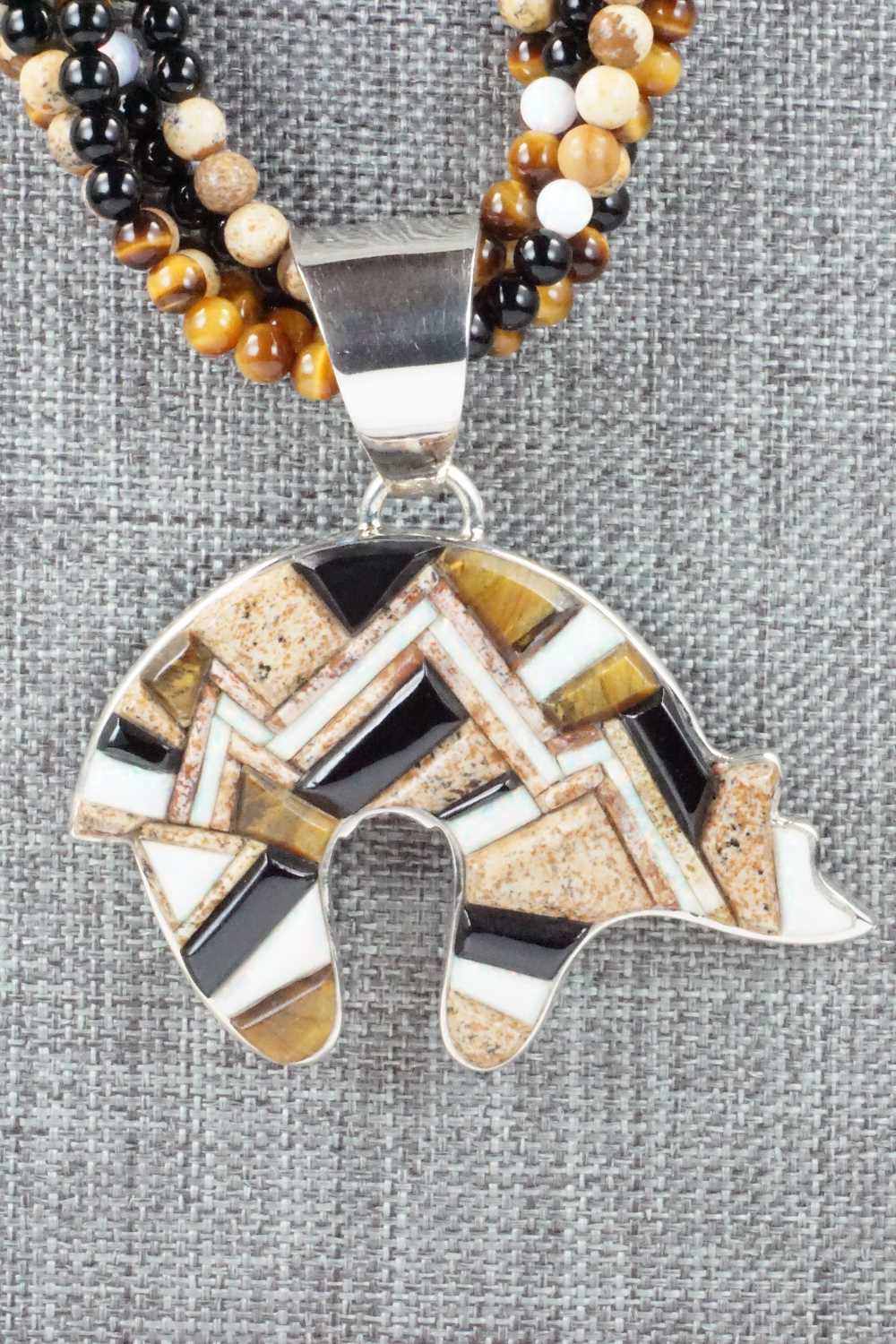 Multi Stone & Sterling Silver Necklace - Charlie Bowie