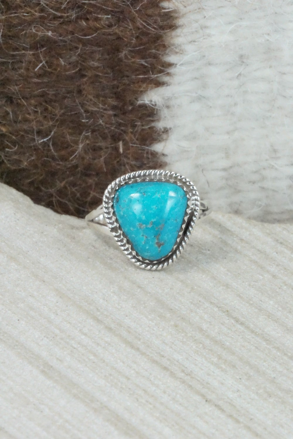 Turquoise & Sterling Silver Ring - Jamie Saunders - Size 7.25