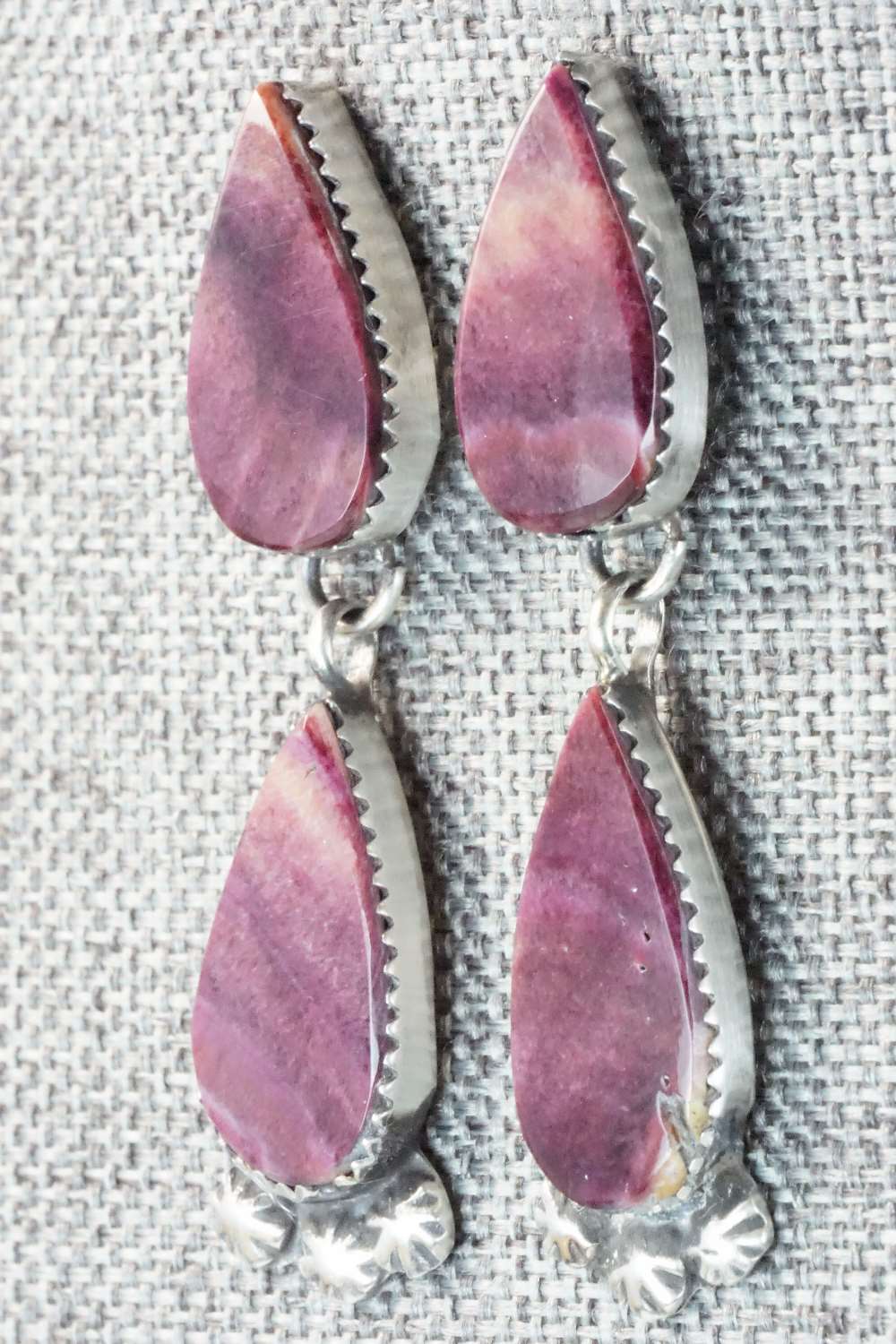 Spiny Oyster & Sterling Silver Earrings - Selina Warner