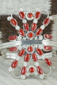 Coral & Sterling Silver Bracelet - Claudine Penketewa