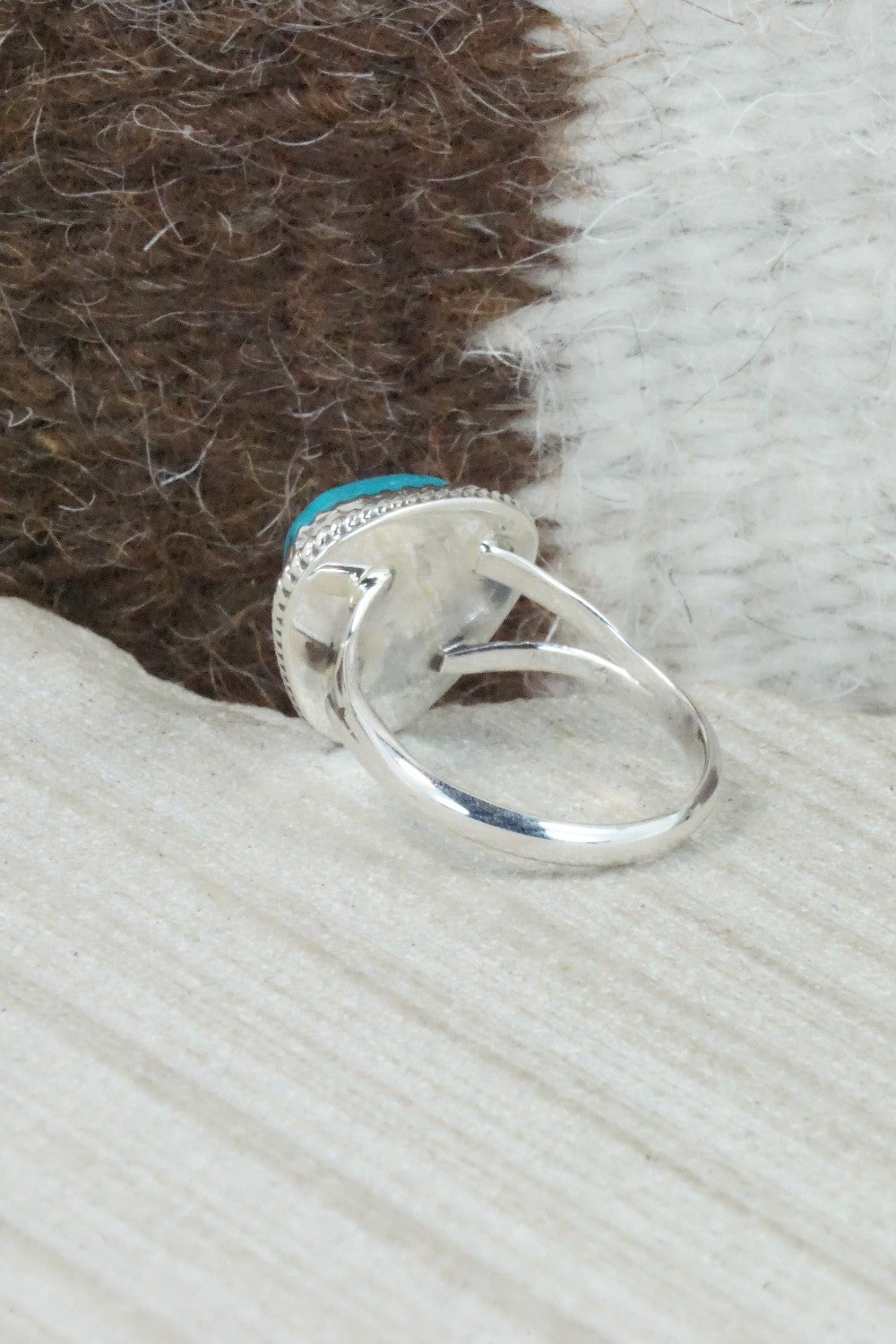 Turquoise & Sterling Silver Ring - Jamie Saunders - Size 7.25