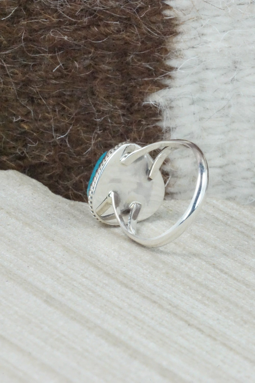 Turquoise & Sterling Silver Ring - Jamie Saunders - Size 7.25