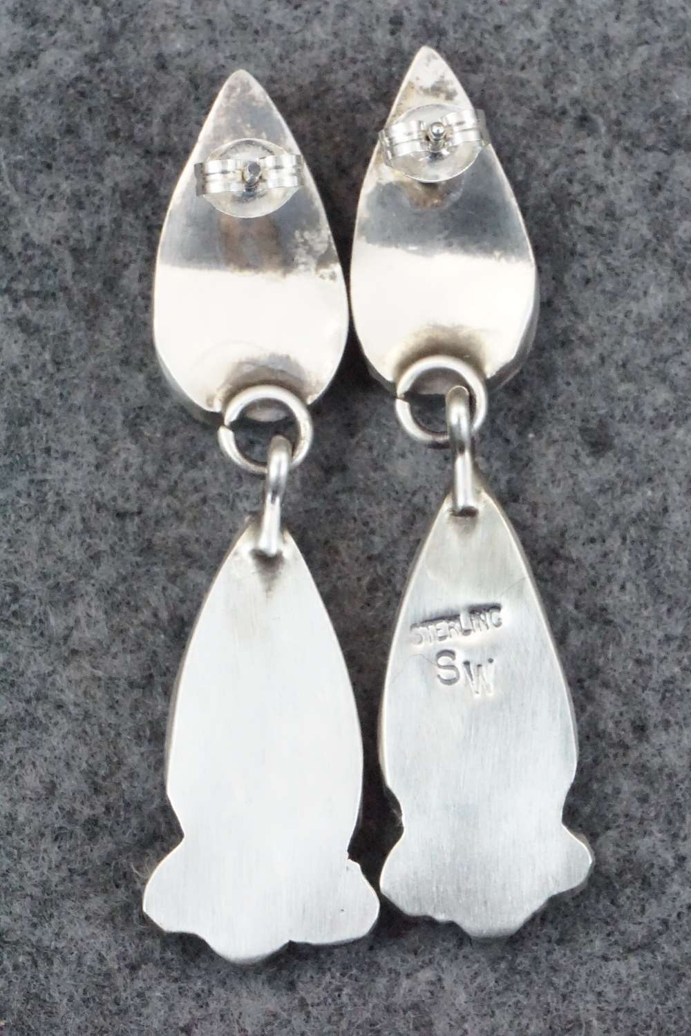Spiny Oyster & Sterling Silver Earrings - Selina Warner