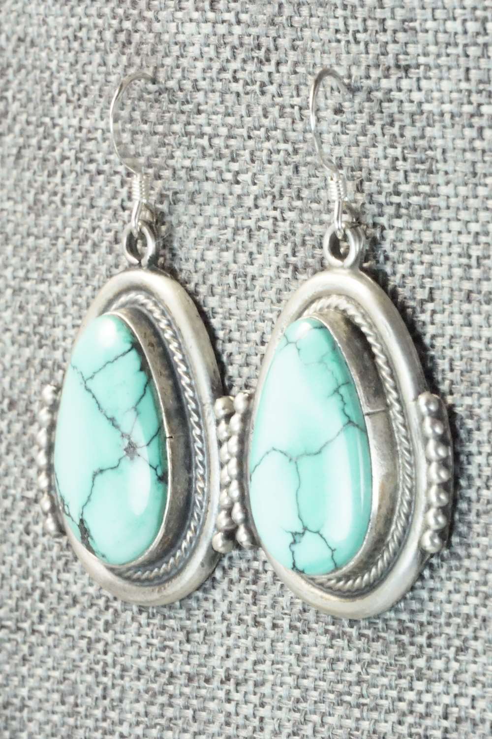 Variscite & Sterling Silver Earrings - Samuel Yellowhair