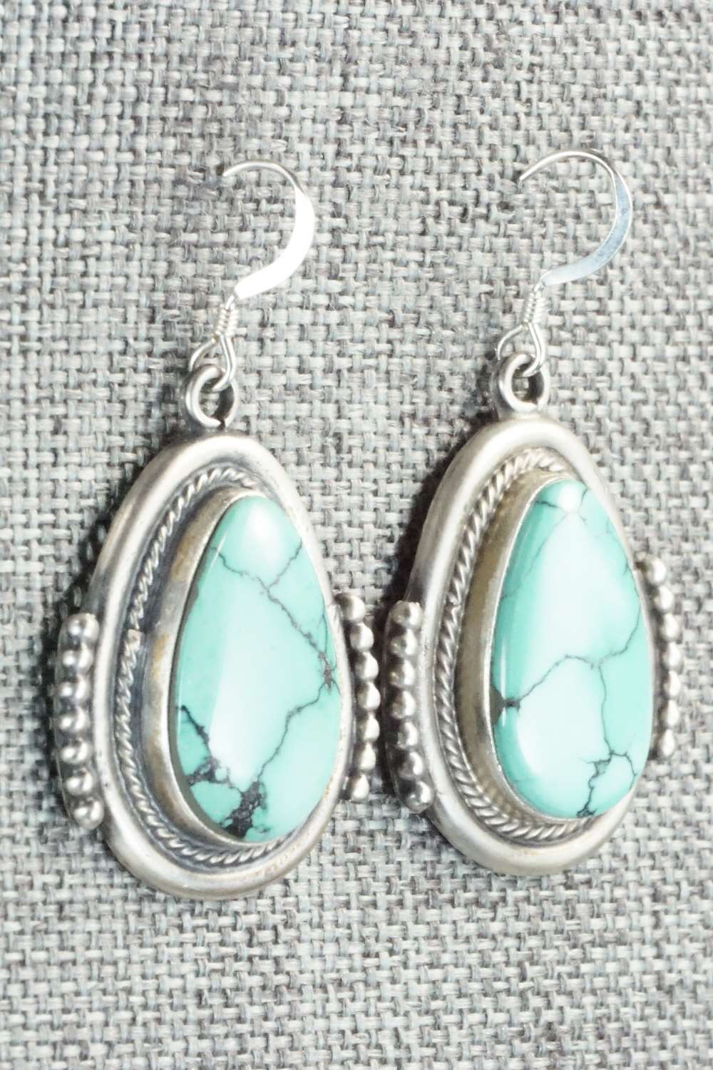 Variscite & Sterling Silver Earrings - Samuel Yellowhair