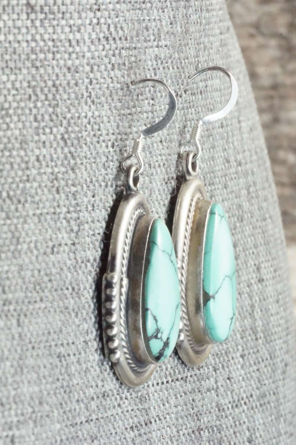 Variscite & Sterling Silver Earrings - Samuel Yellowhair