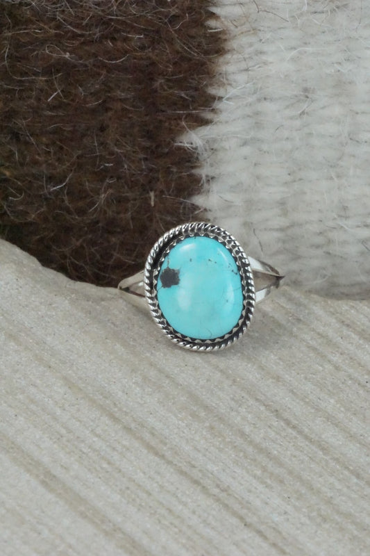 Turquoise & Sterling Silver Ring - Jamie Saunders - Size 8.75