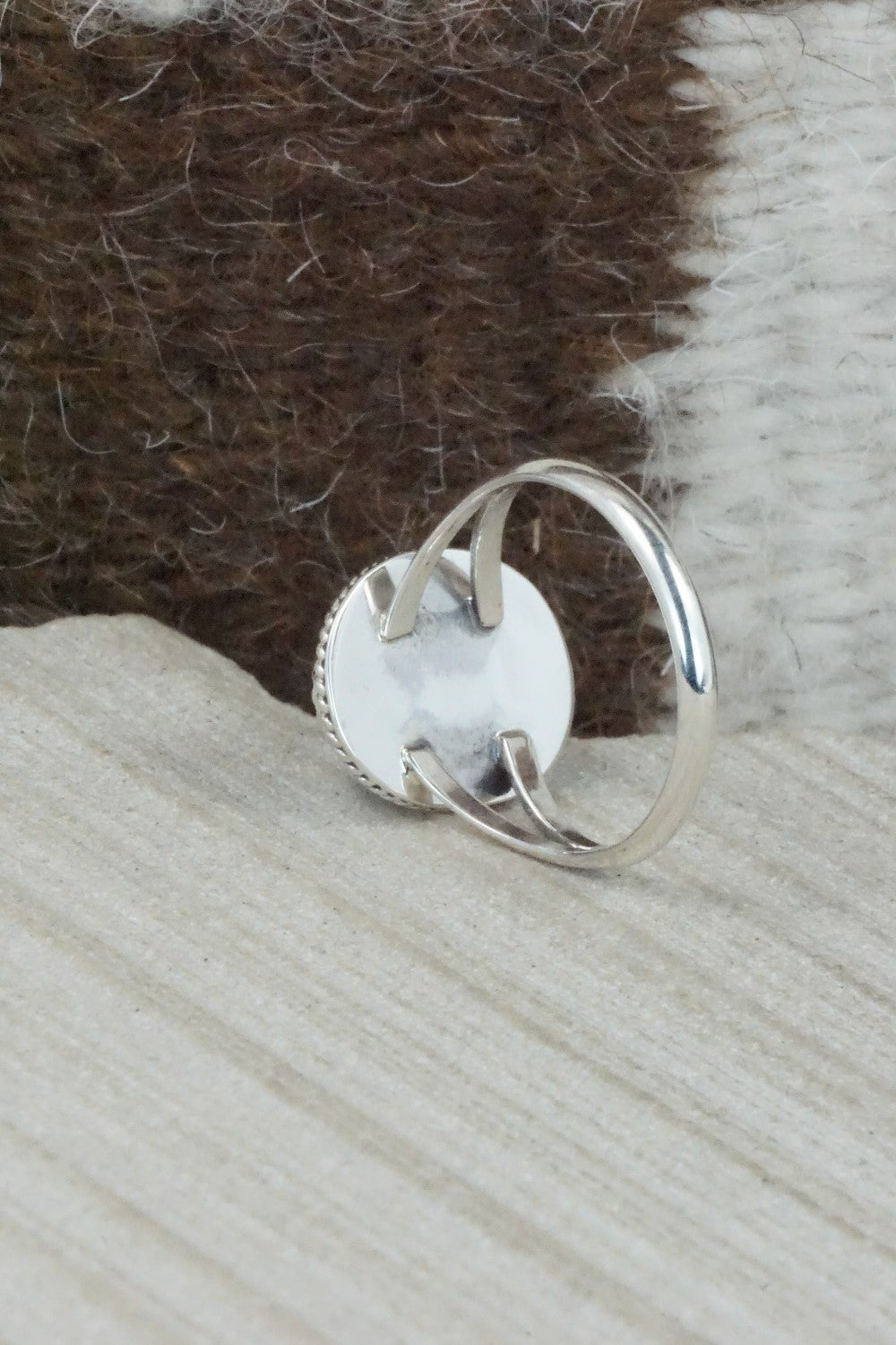 Turquoise & Sterling Silver Ring - Jamie Saunders - Size 8.75