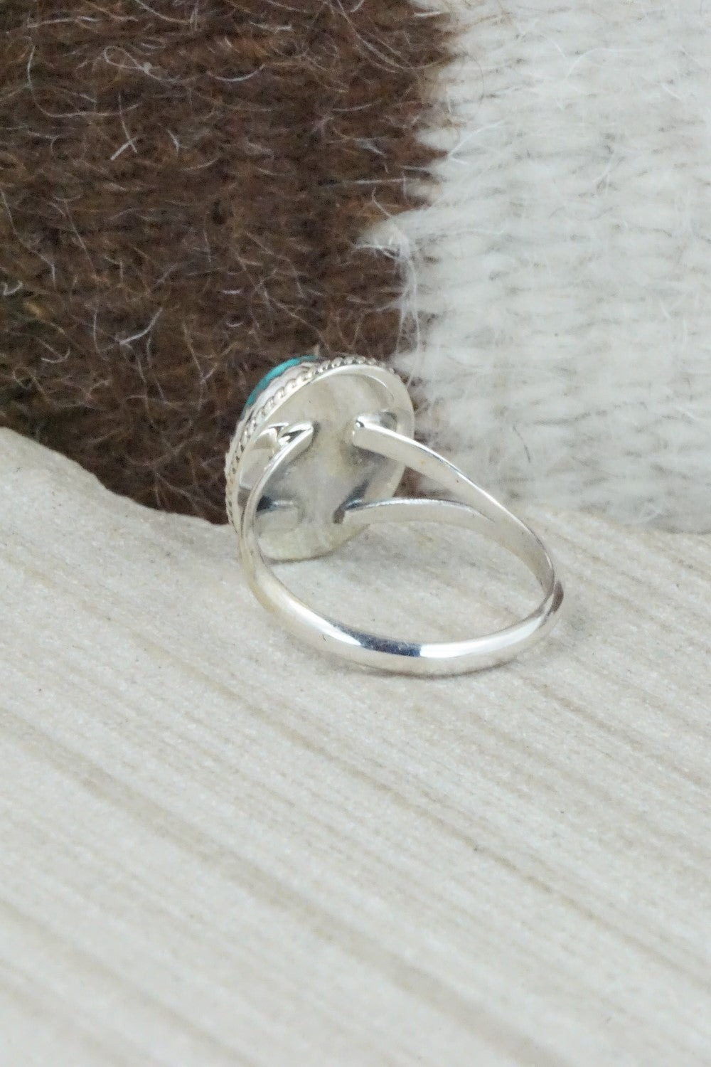 Turquoise & Sterling Silver Ring - Jamie Saunders - Size 9