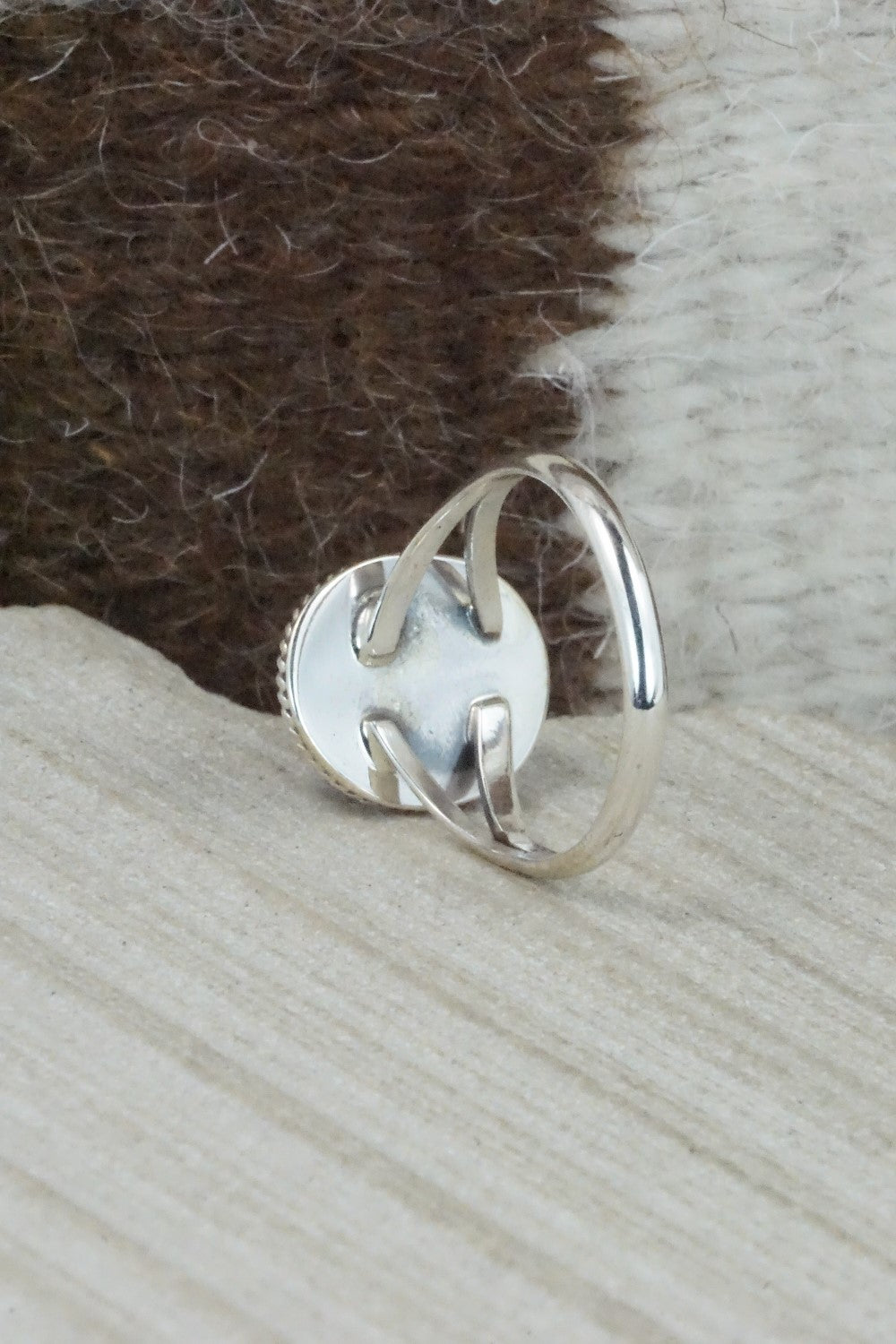 Turquoise & Sterling Silver Ring - Jamie Saunders - Size 9