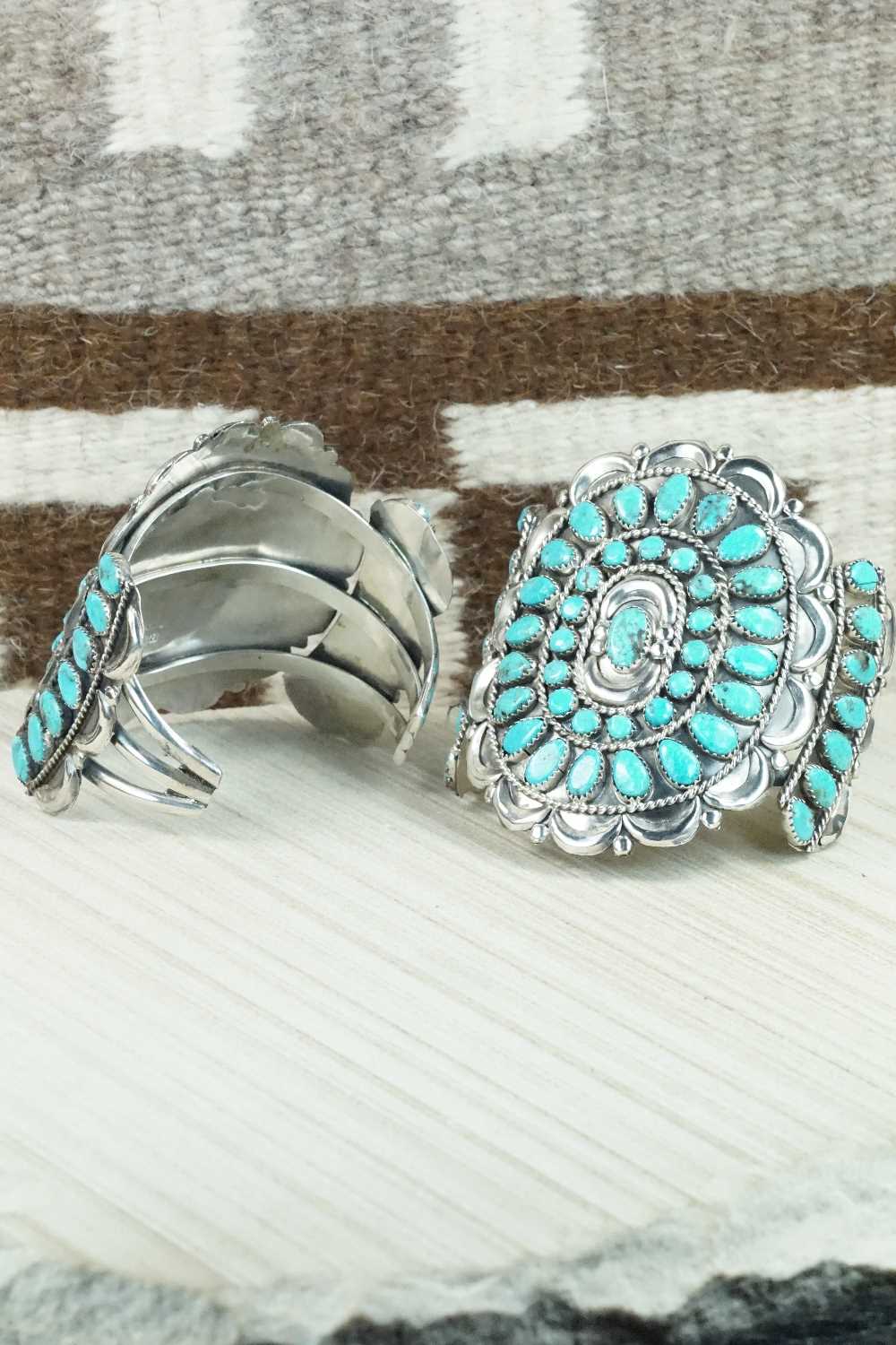 Turquoise & Sterling Silver Squash Blossom Set - Victor Begay