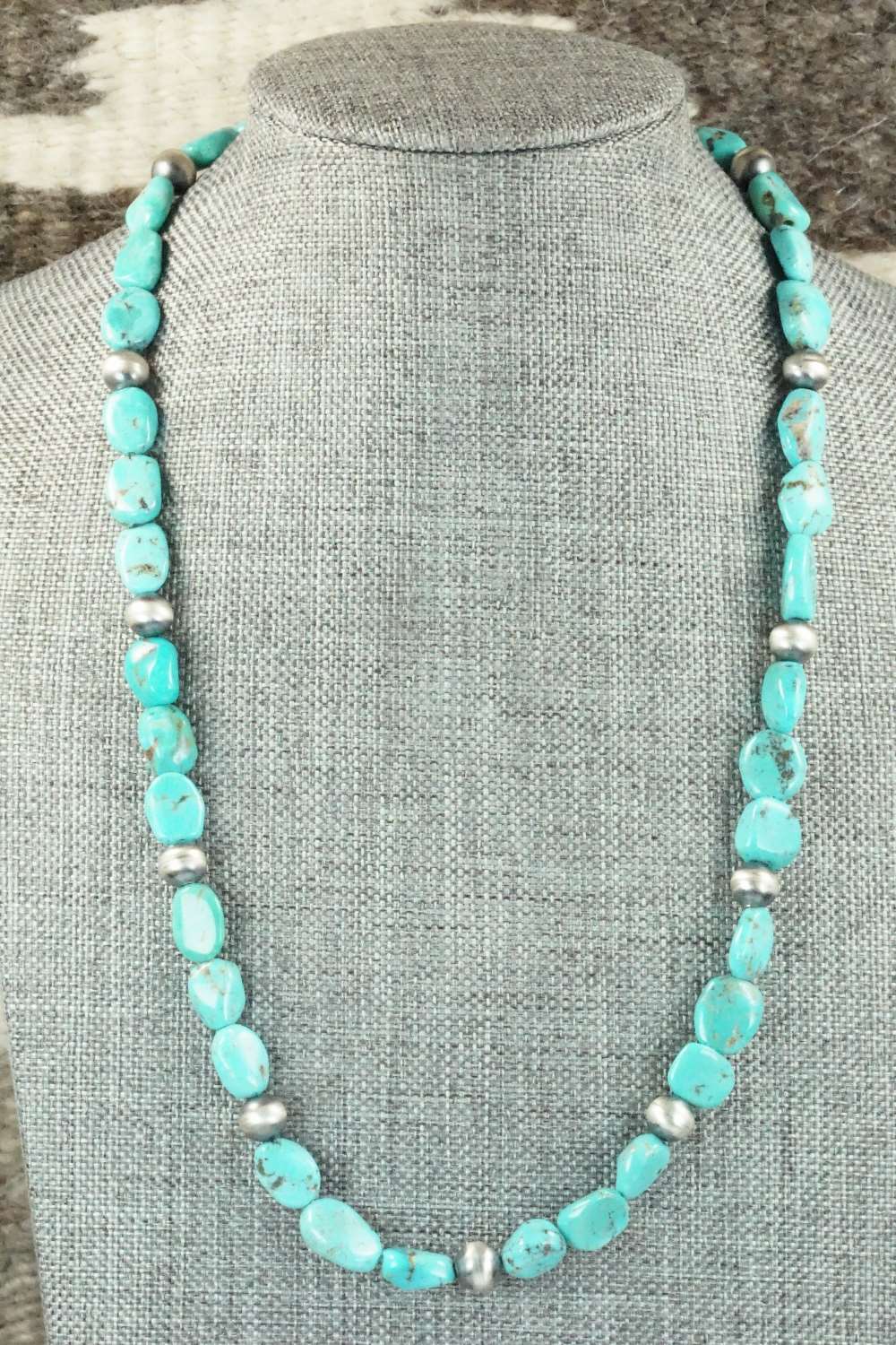 Turquoise & Sterling Silver Necklace - Doreen Jake