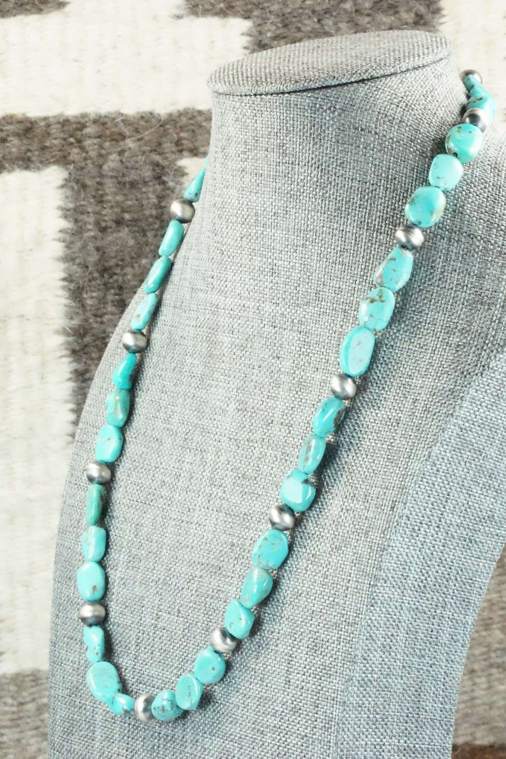 Turquoise & Sterling Silver Necklace - Doreen Jake