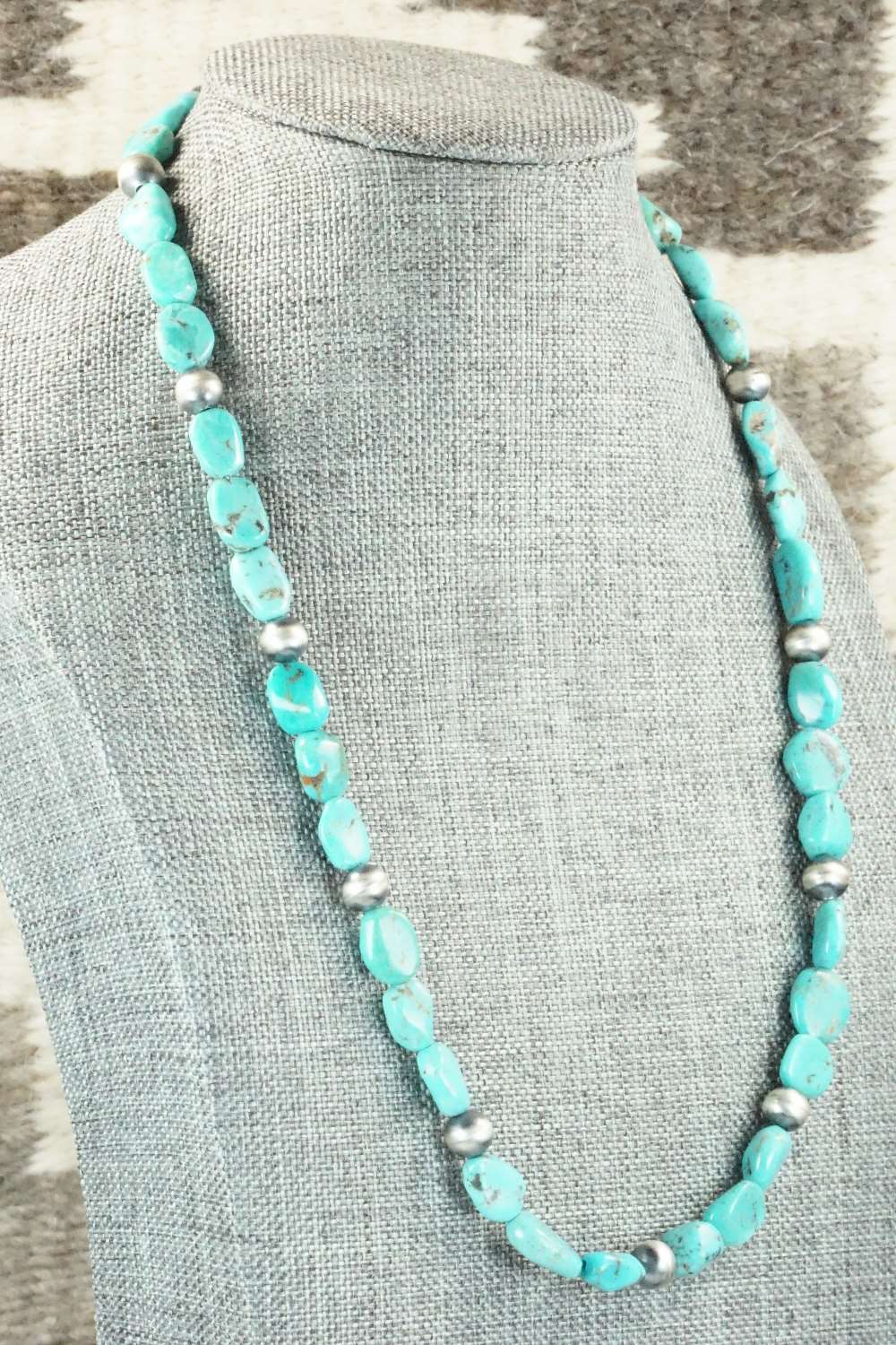 Turquoise & Sterling Silver Necklace - Doreen Jake
