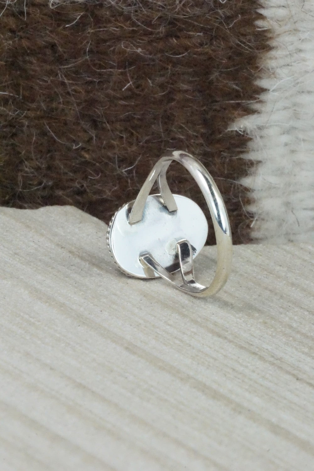 Turquoise & Sterling Silver Ring - Jamie Saunders - Size 9.5