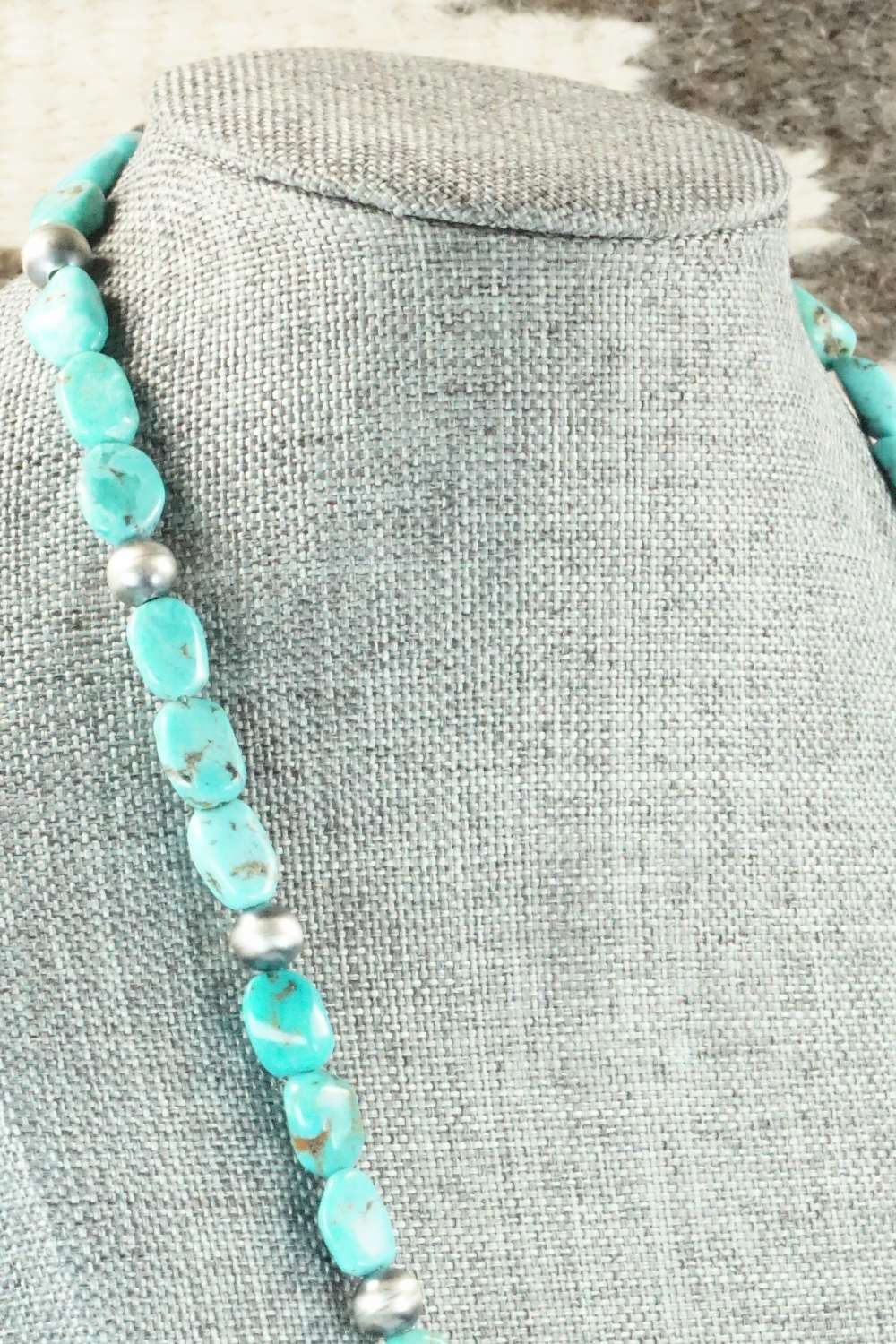 Turquoise & Sterling Silver Necklace - Doreen Jake