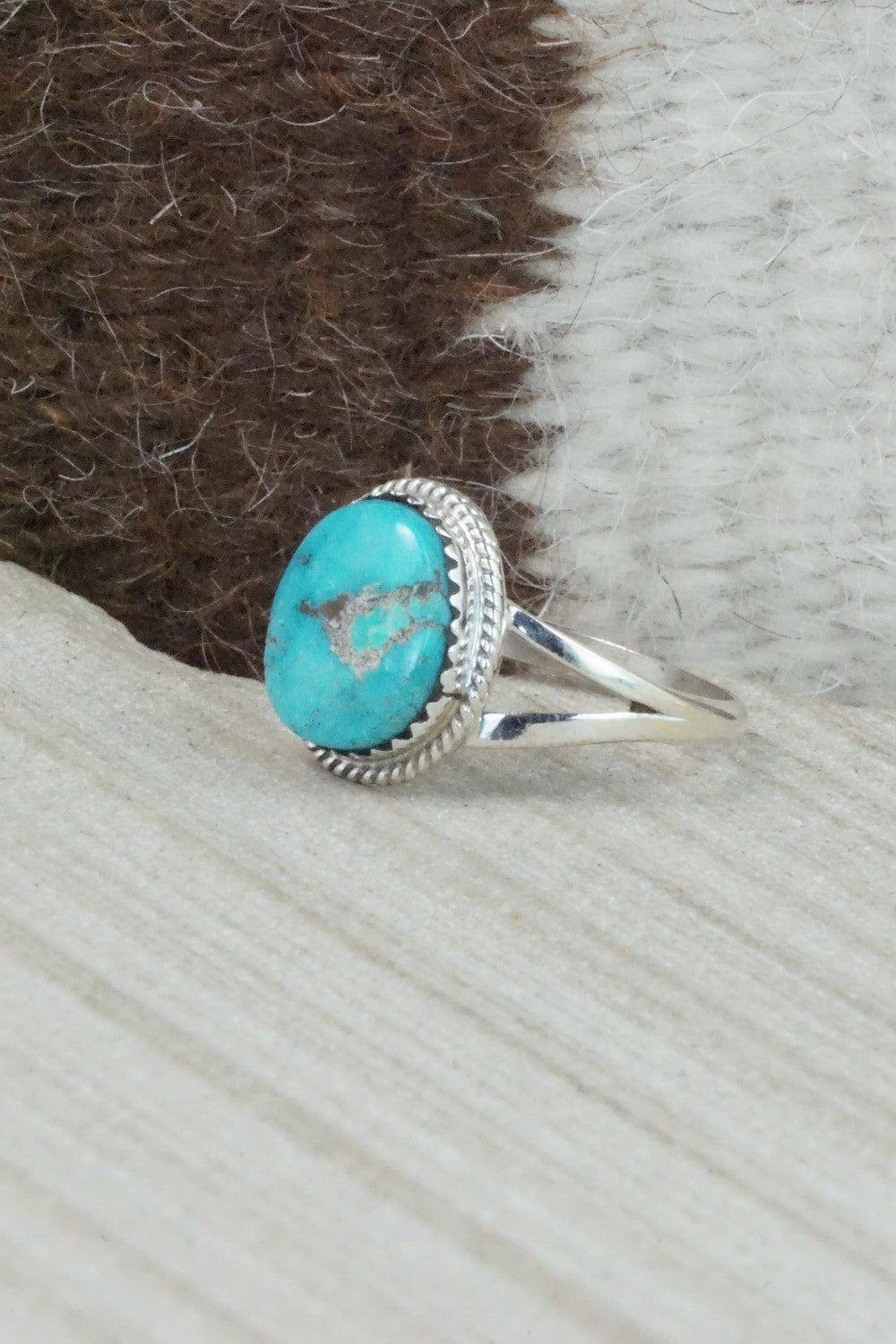 Turquoise & Sterling Silver Ring - Jamie Saunders - Size 9.75