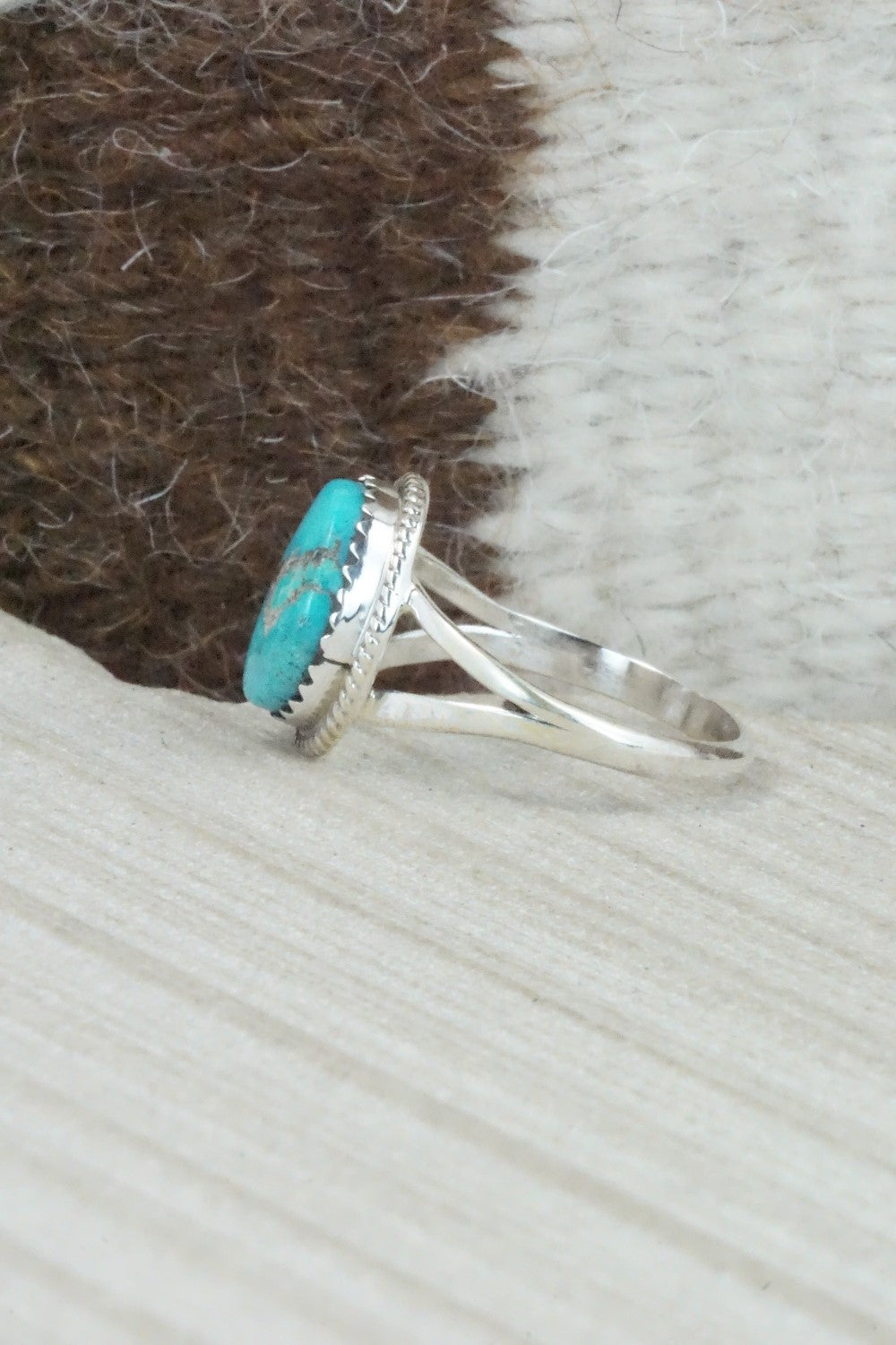 Turquoise & Sterling Silver Ring - Jamie Saunders - Size 9.75