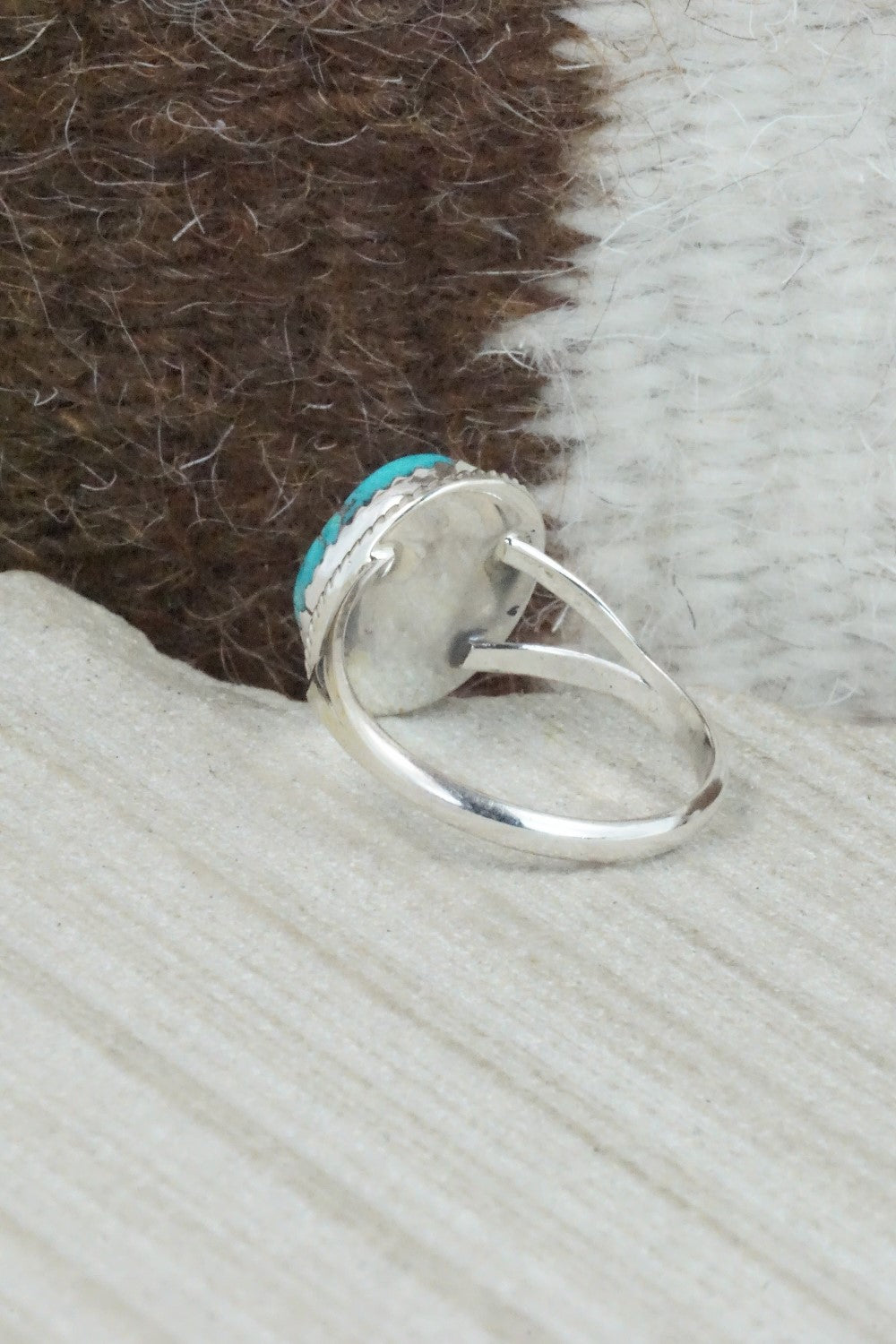 Turquoise & Sterling Silver Ring - Jamie Saunders - Size 9.75