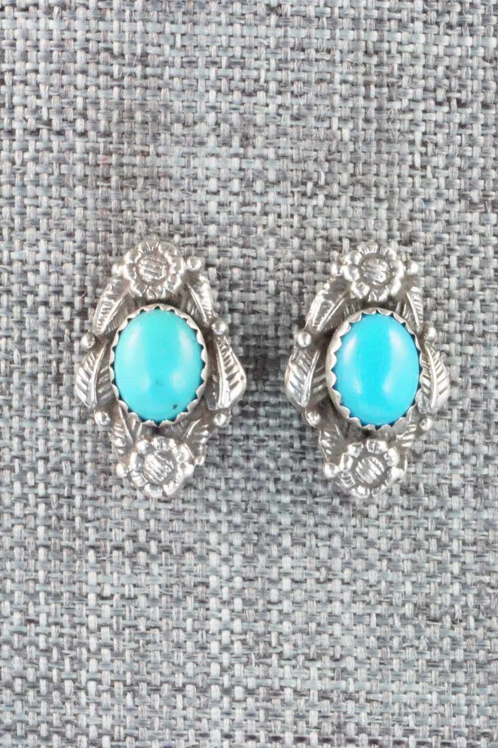 Turquoise & Sterling Silver Necklace and Earrings Set - Roie Jaque