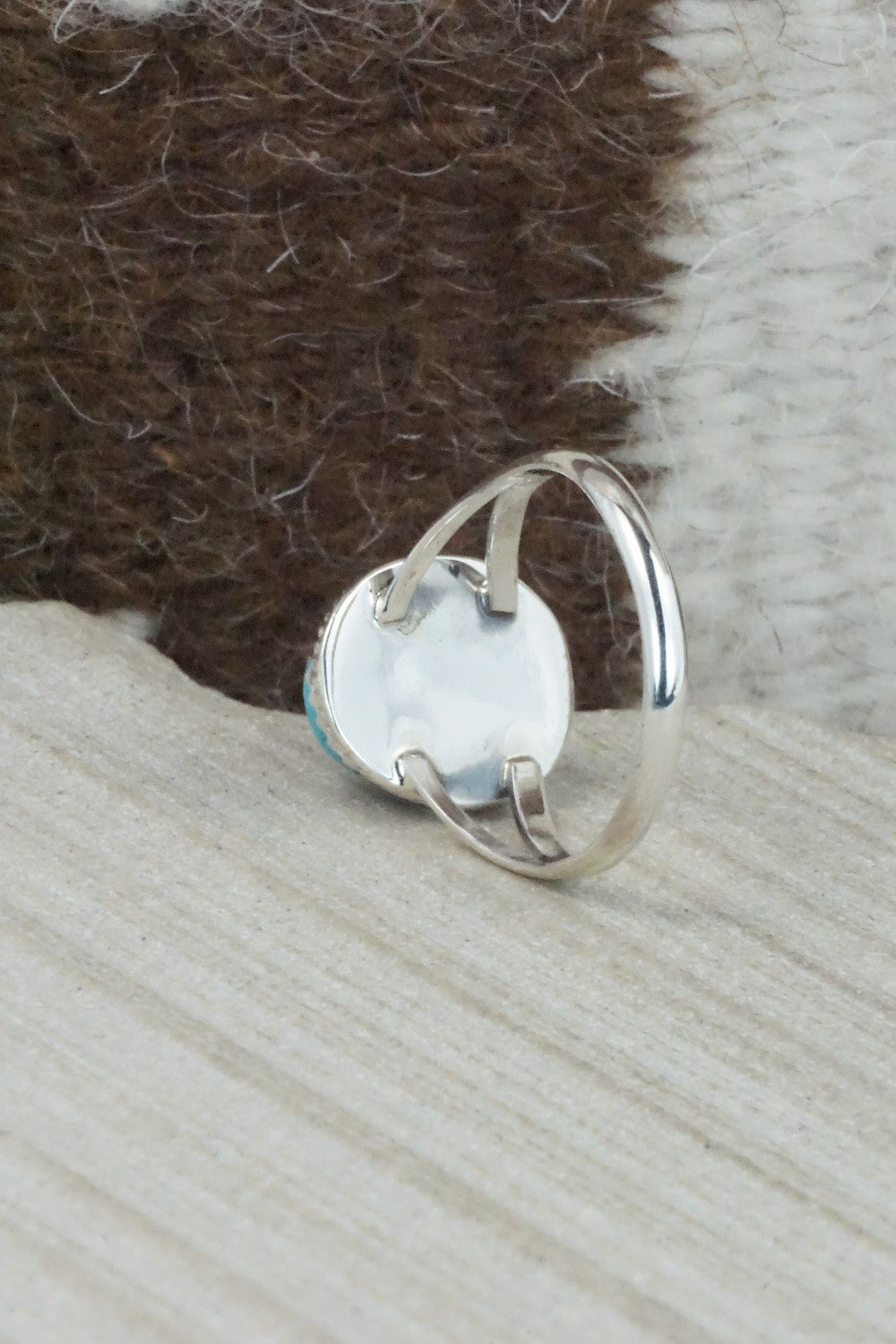 Turquoise & Sterling Silver Ring - Jamie Saunders - Size 9.75