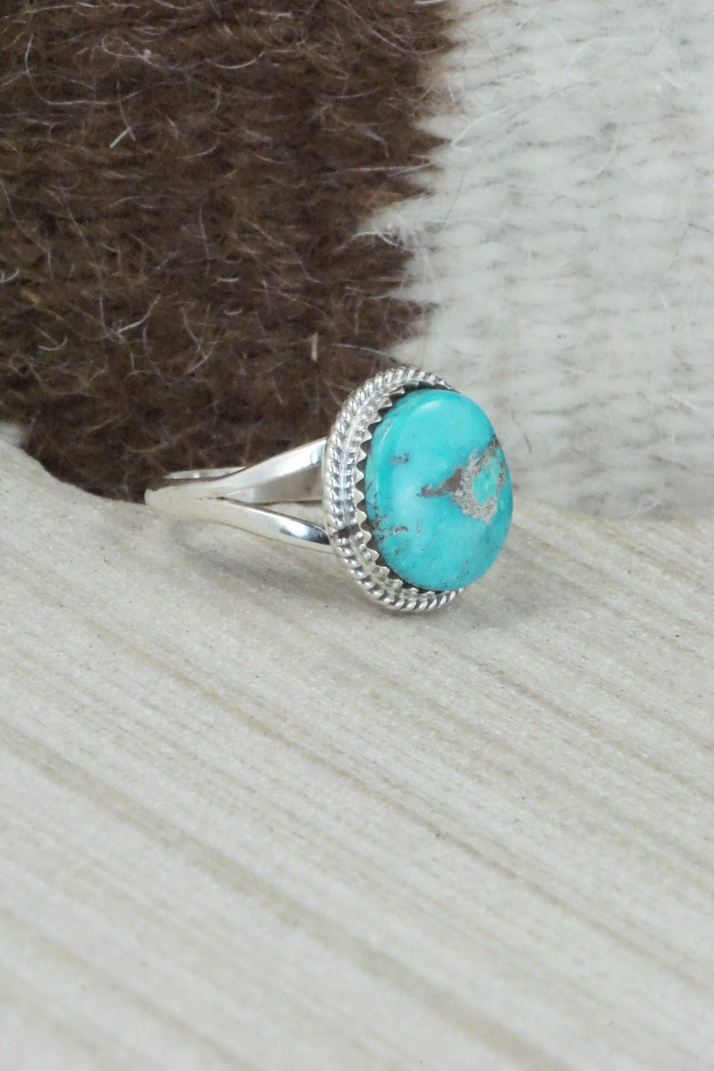Turquoise & Sterling Silver Ring - Jamie Saunders - Size 9.75