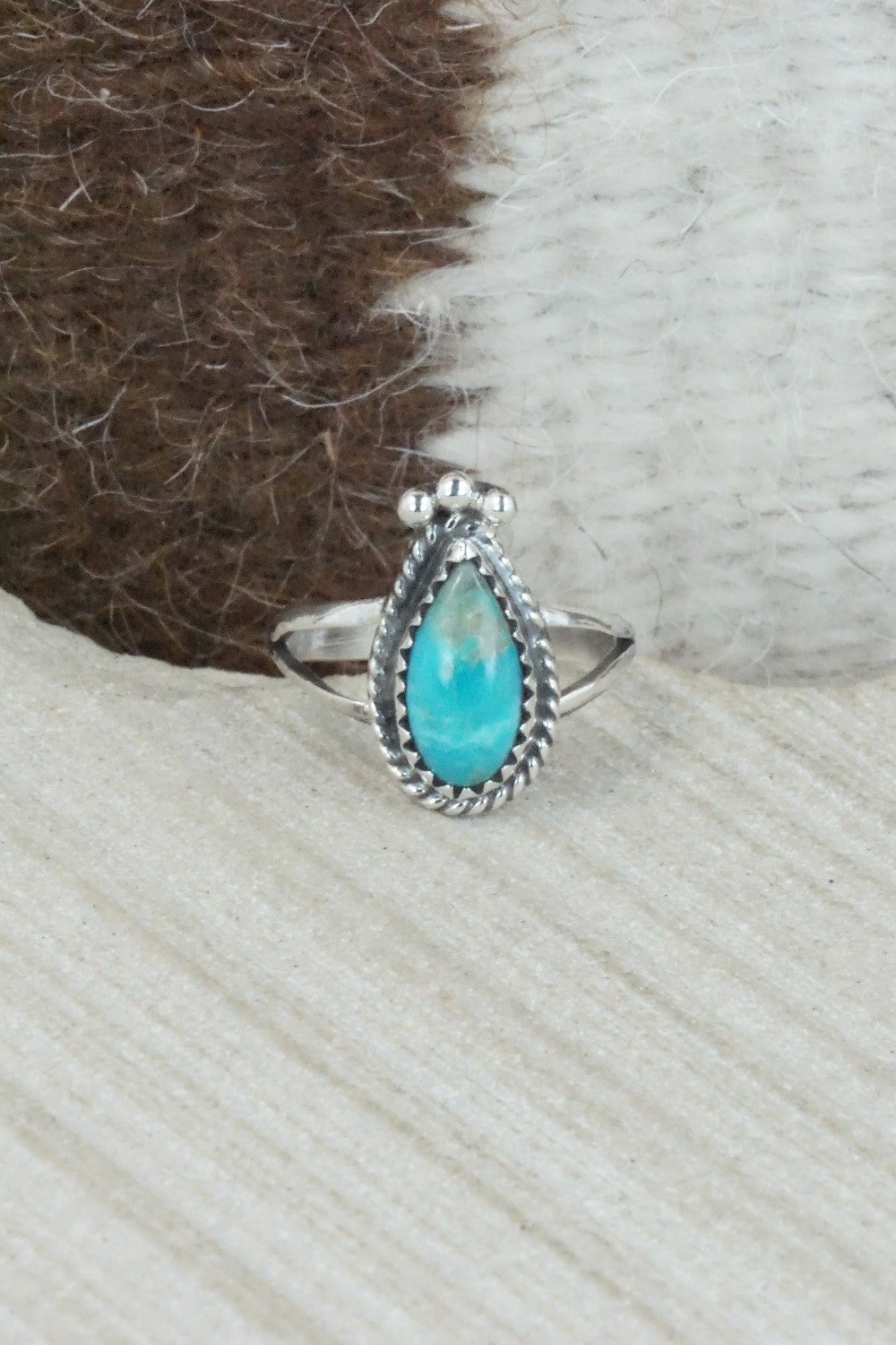 Turquoise & Sterling Silver Ring - Alice Rose Saunders - Size 6