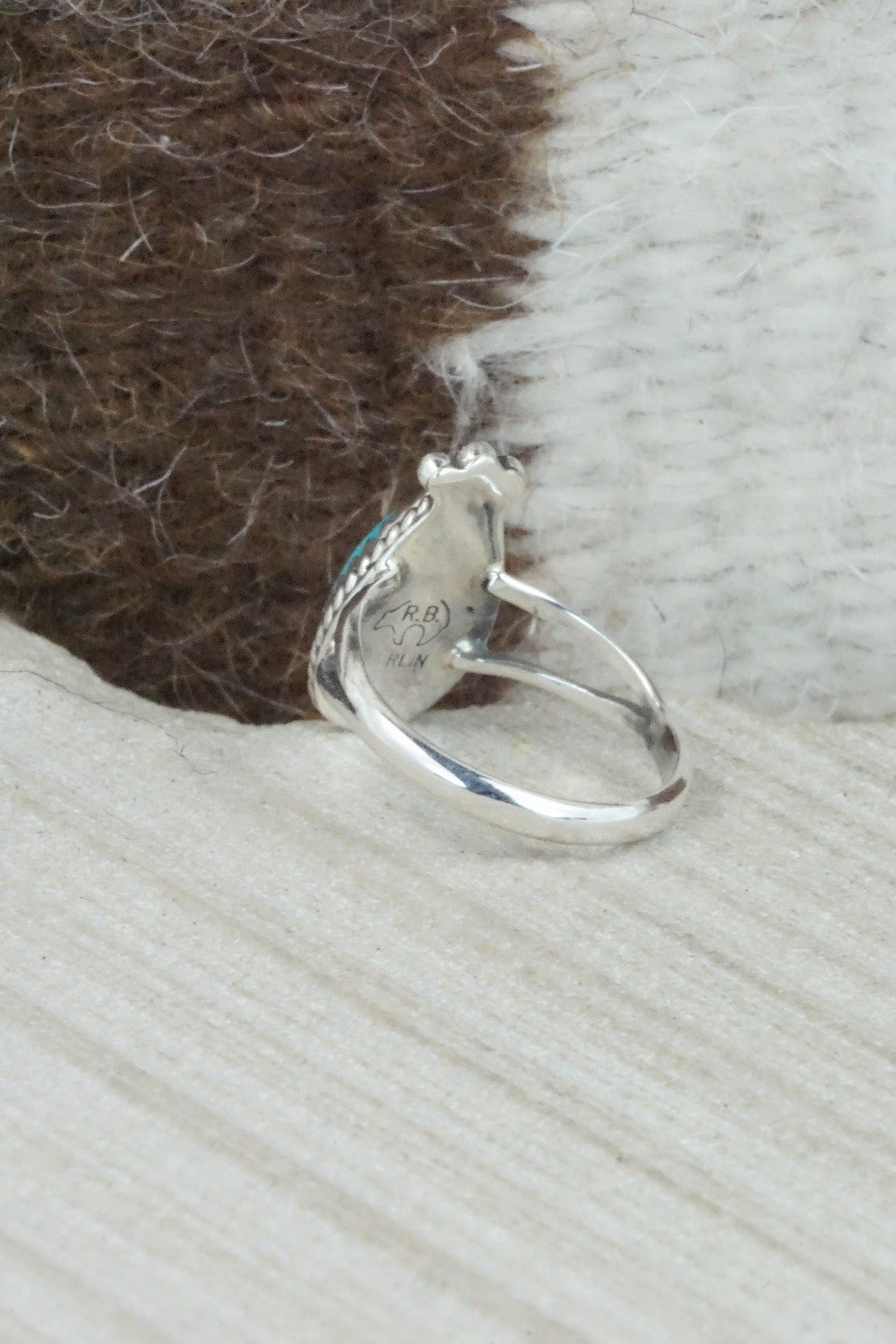Turquoise & Sterling Silver Ring - Alice Rose Saunders - Size 6.75