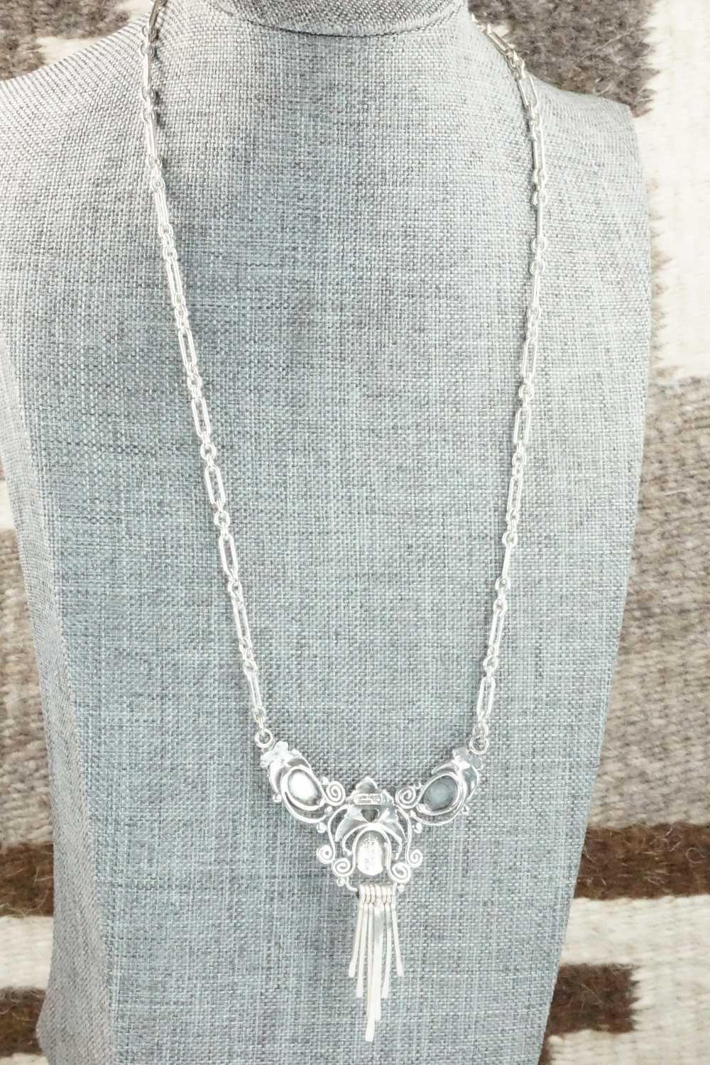 Turquoise & Sterling Silver Necklace - Roie Jaque