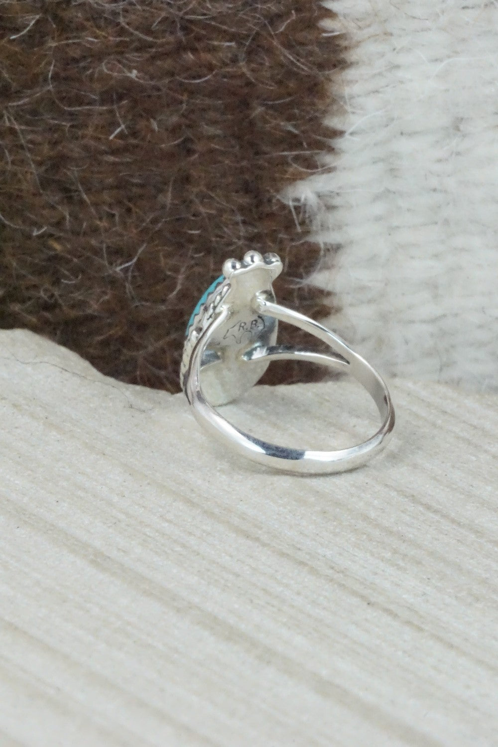 Turquoise & Sterling Silver Ring - Alice Rose Saunders - Size 7