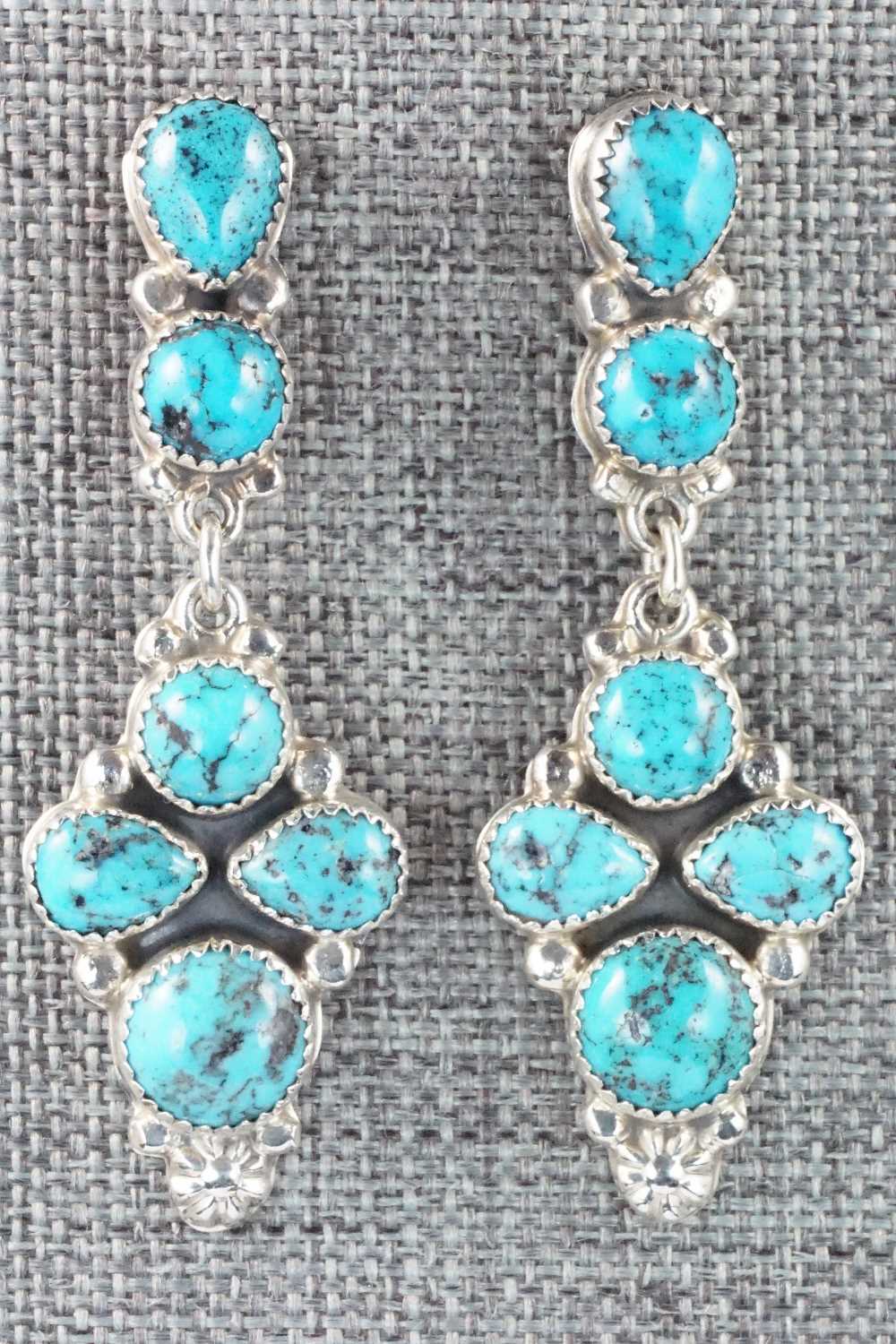 Turquoise & Sterling Silver Earrings - Roie Jaque