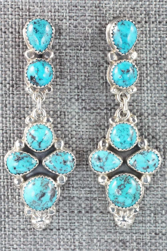 Turquoise & Sterling Silver Earrings - Roie Jaque