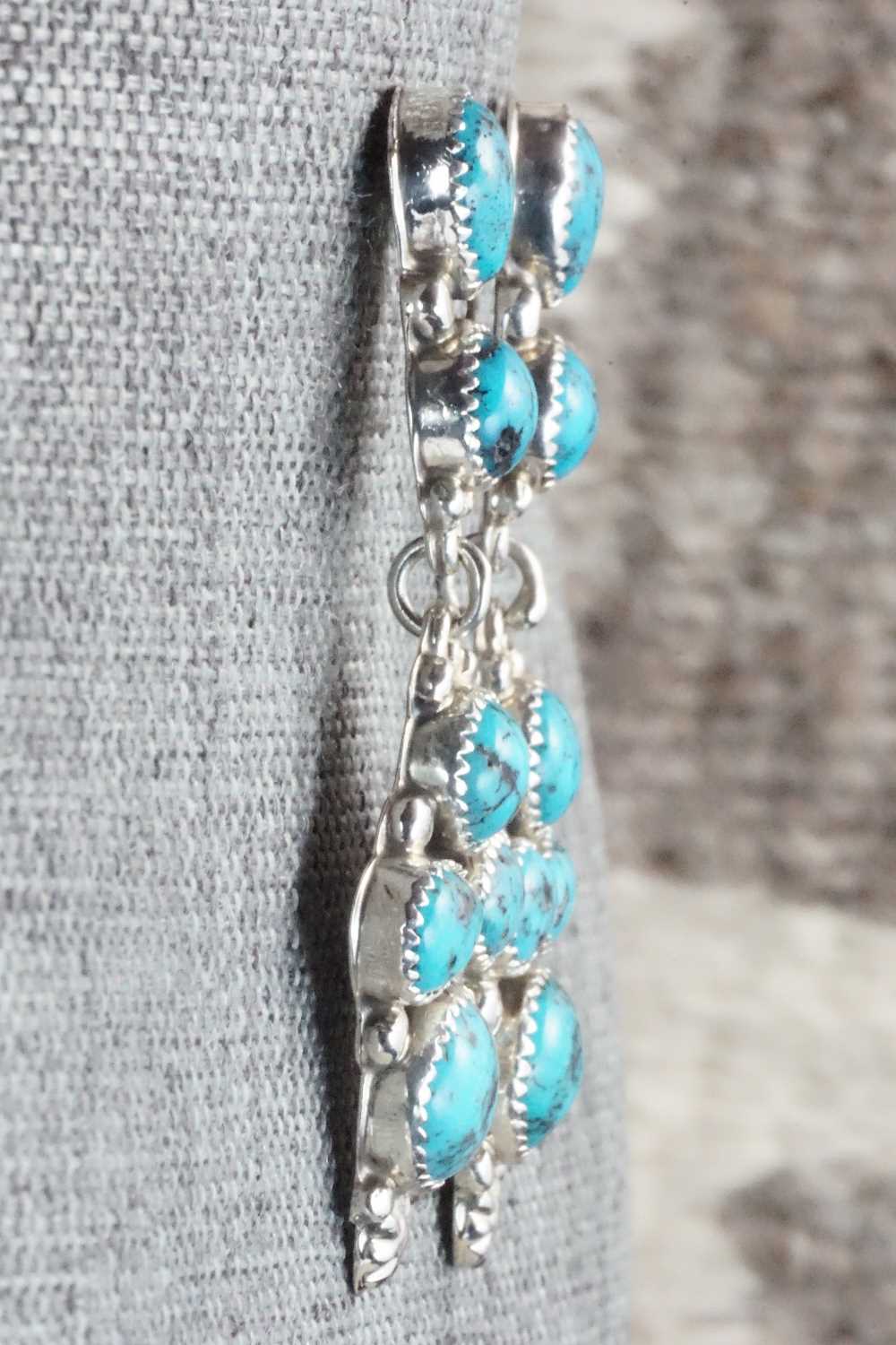 Turquoise & Sterling Silver Earrings - Roie Jaque