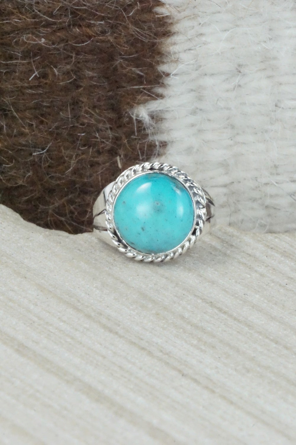 Turquoise & Sterling Silver Ring - Jamie Saunders - Size 6