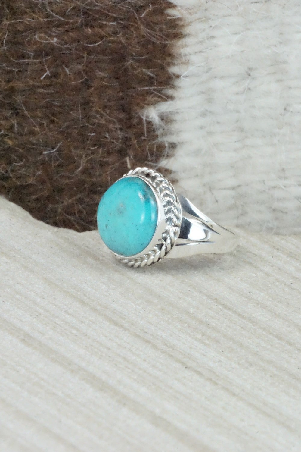 Turquoise & Sterling Silver Ring - Jamie Saunders - Size 6