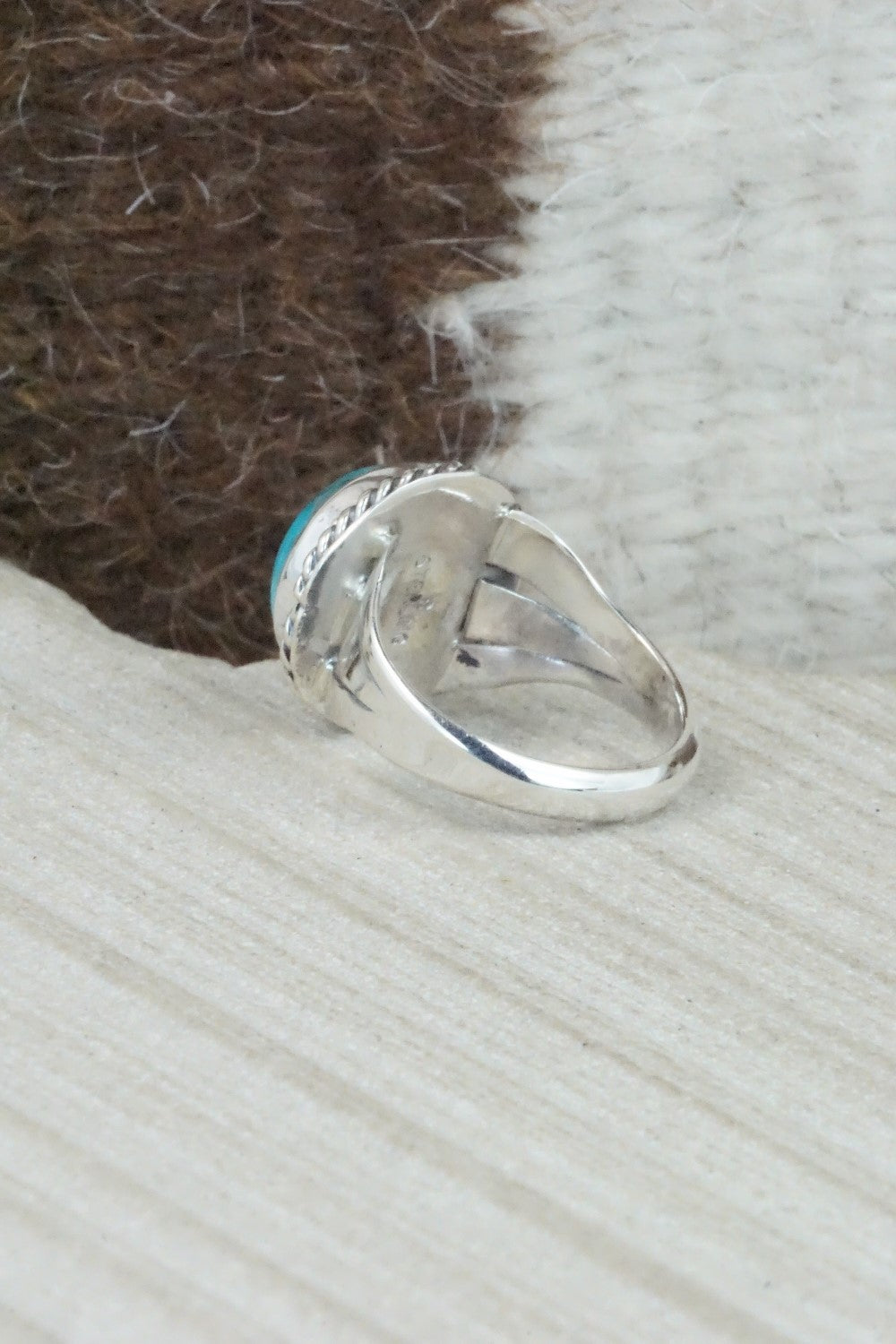 Turquoise & Sterling Silver Ring - Jamie Saunders - Size 6